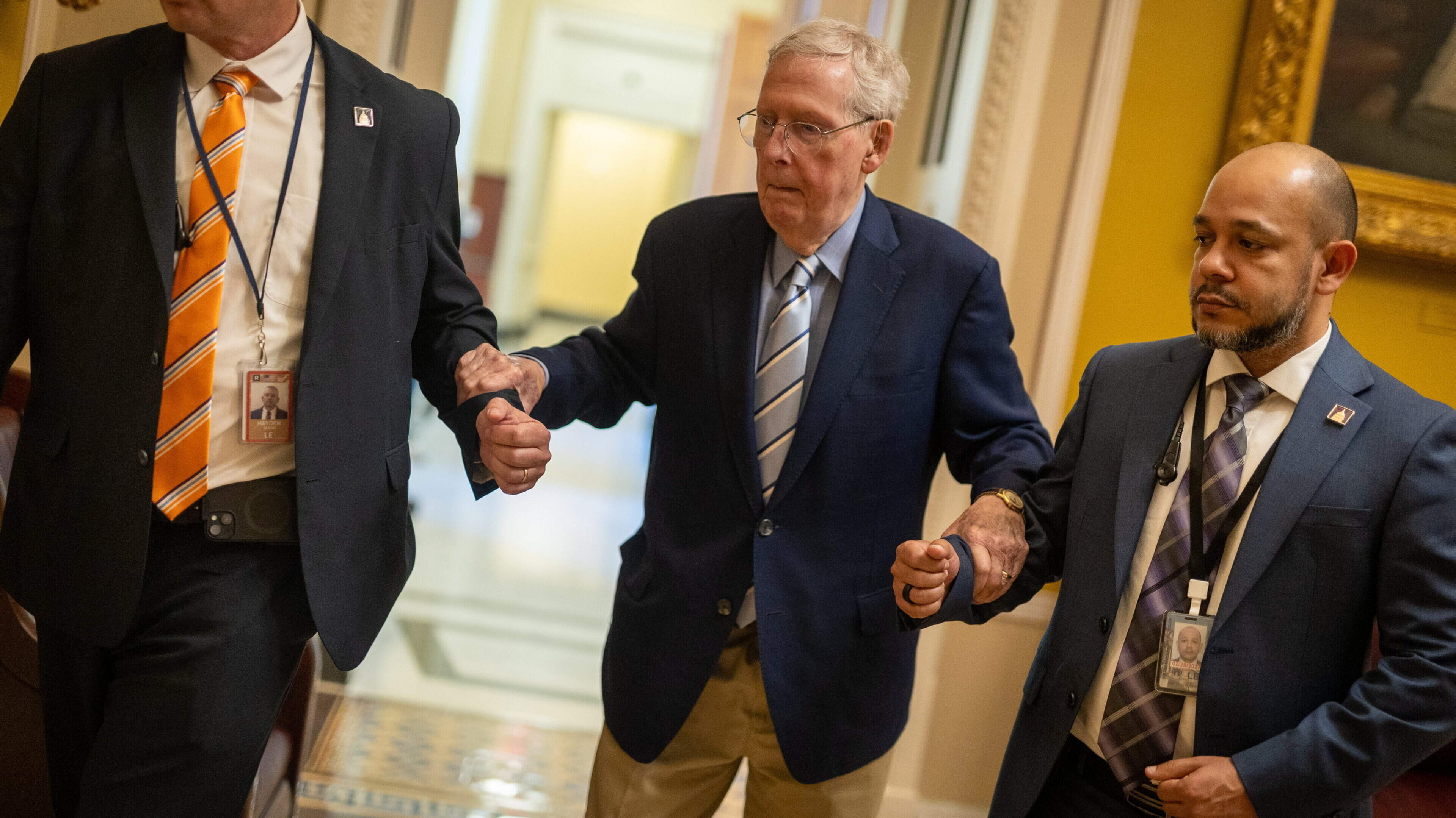 MAGA activists demand proof that US senator Mitch McConnell is still alive