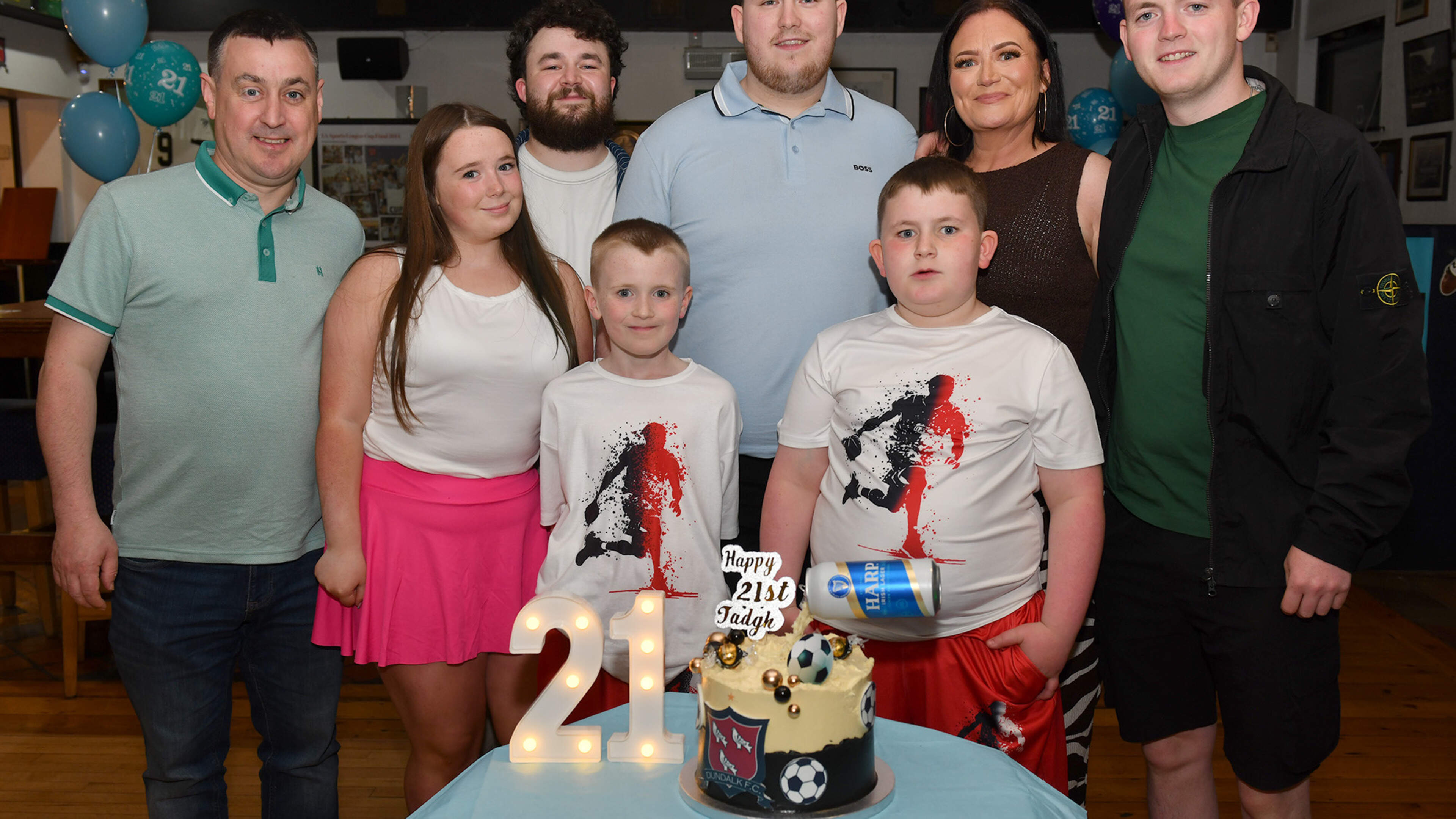Tadgh celebrates his 21st with his family and friends in Lilywhite Lounge