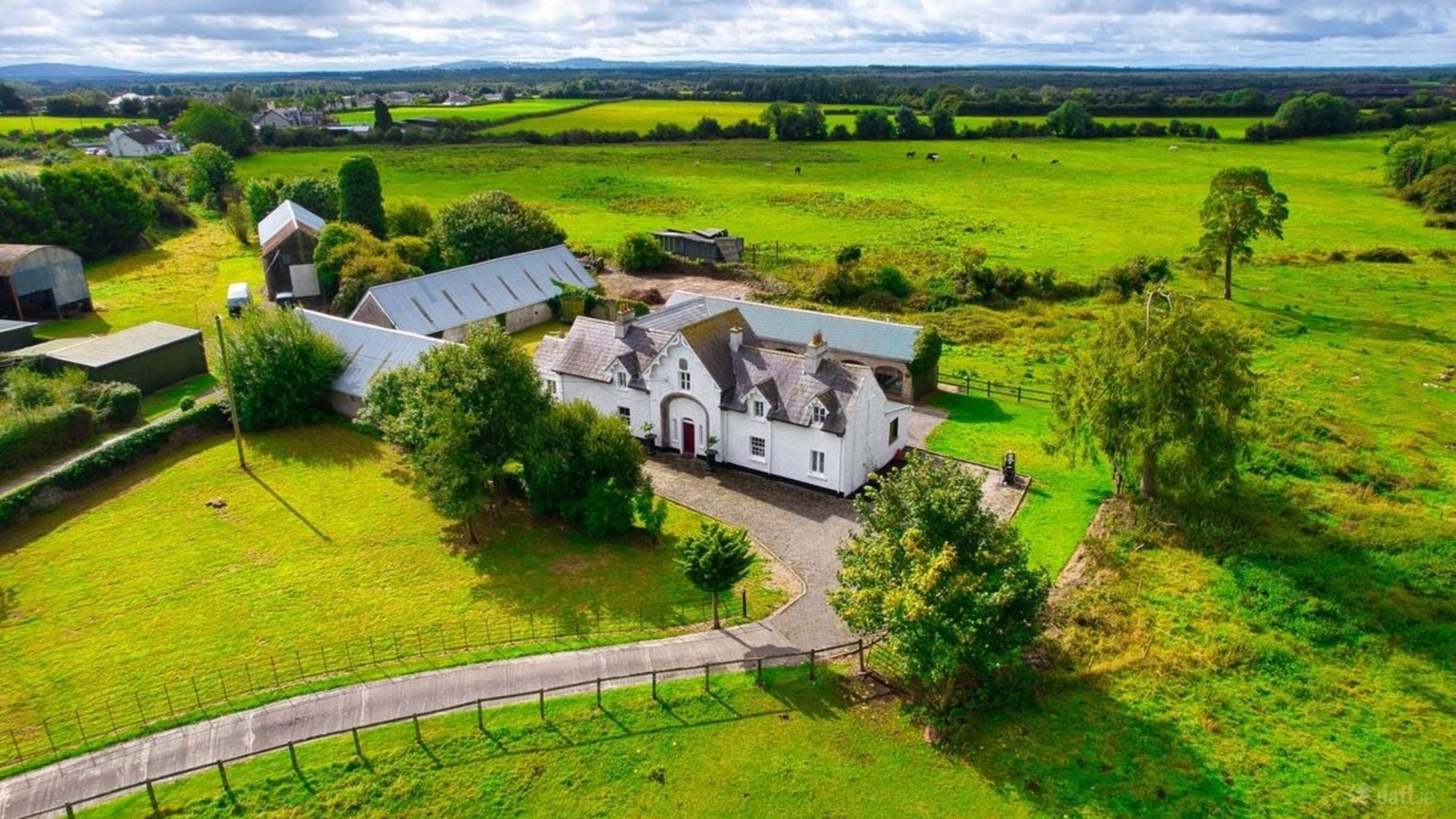 €1.2m for hunting-lodge style farmhouse and converted stable block on 64ac on Kildare-Meath border
