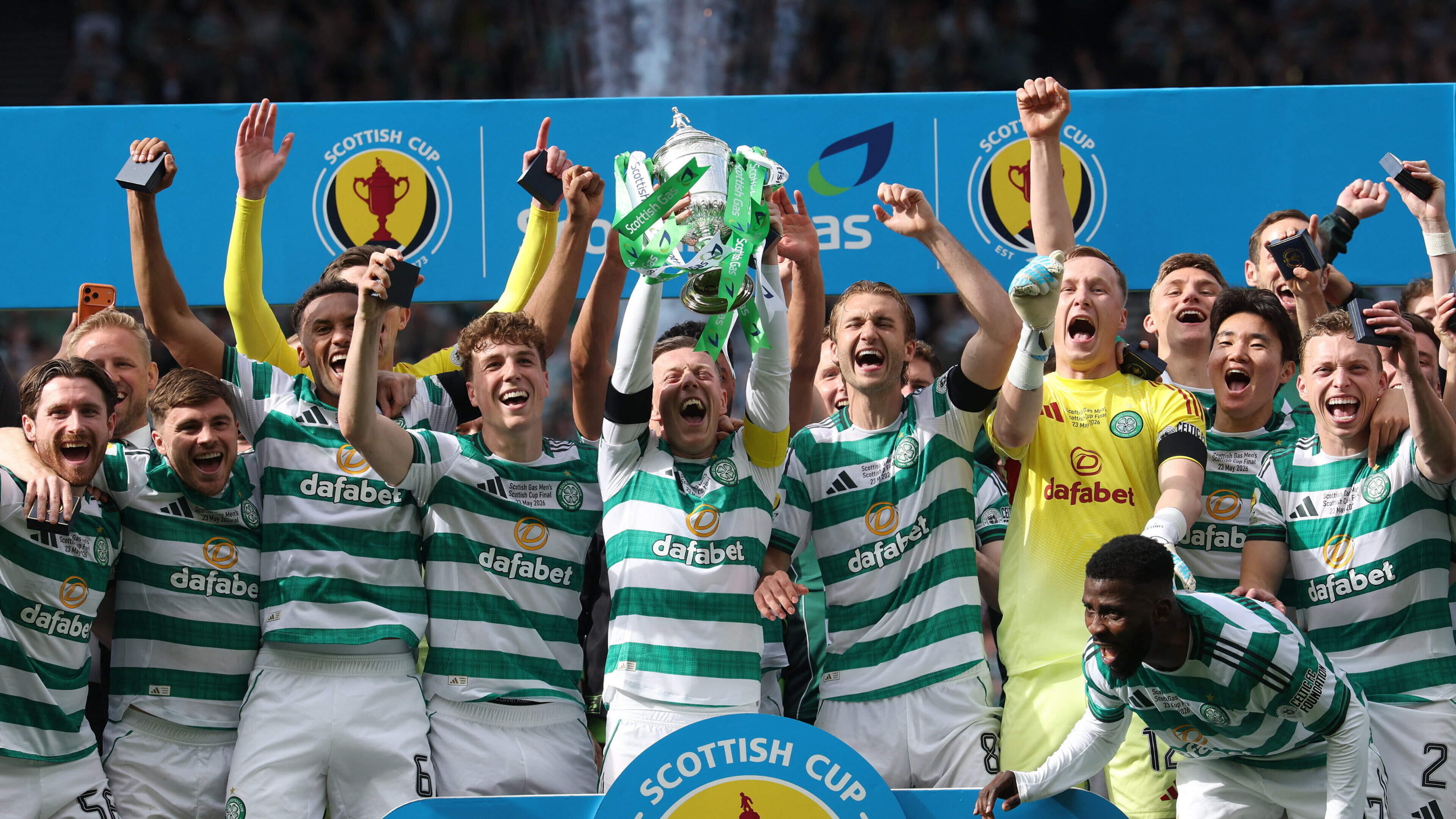 Martin O’Neill guides Celtic to double after Scottish Cup final win over Dunfermline