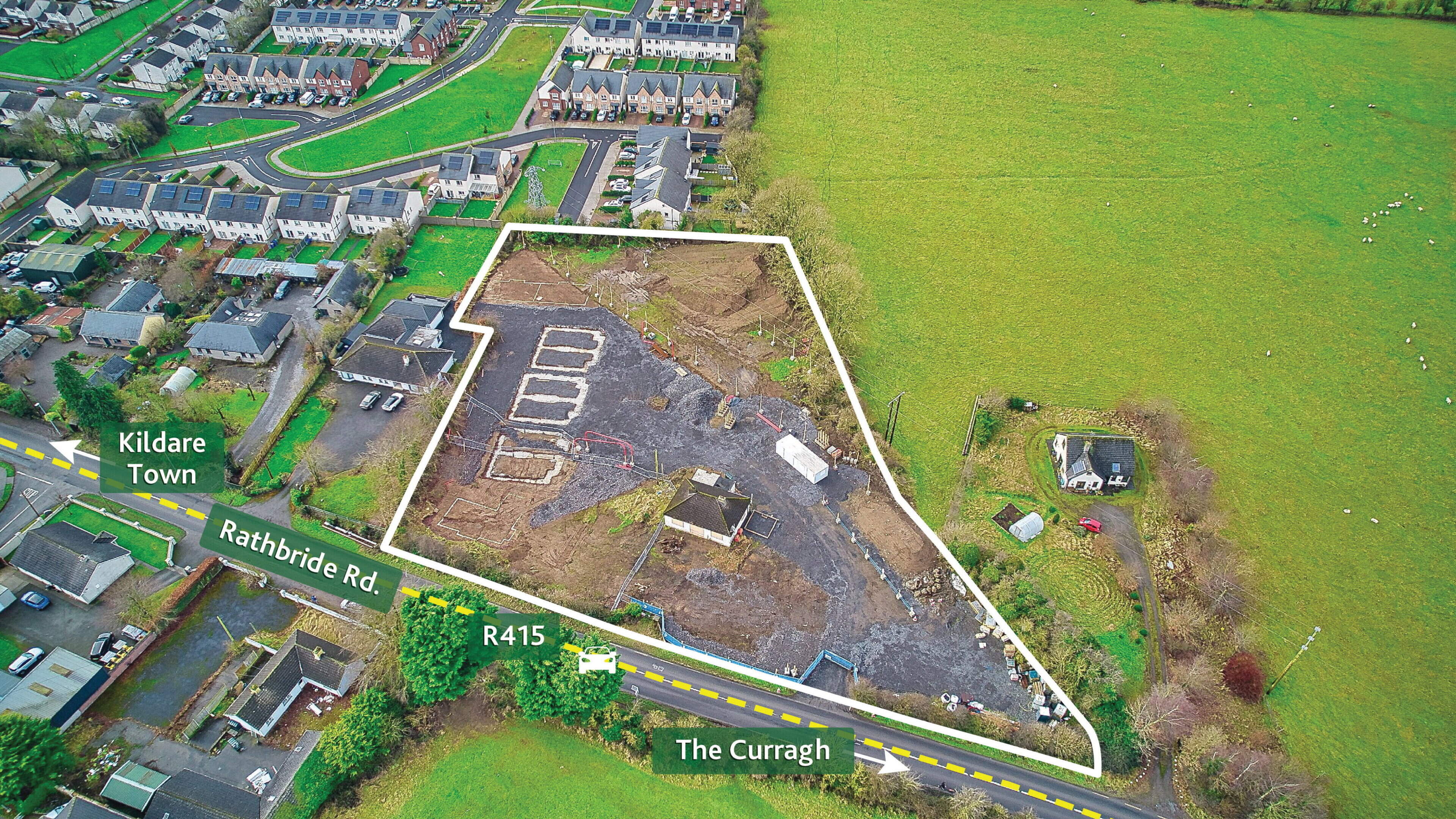 Ready-to-go development site in Kildare town has permission for 20 houses 