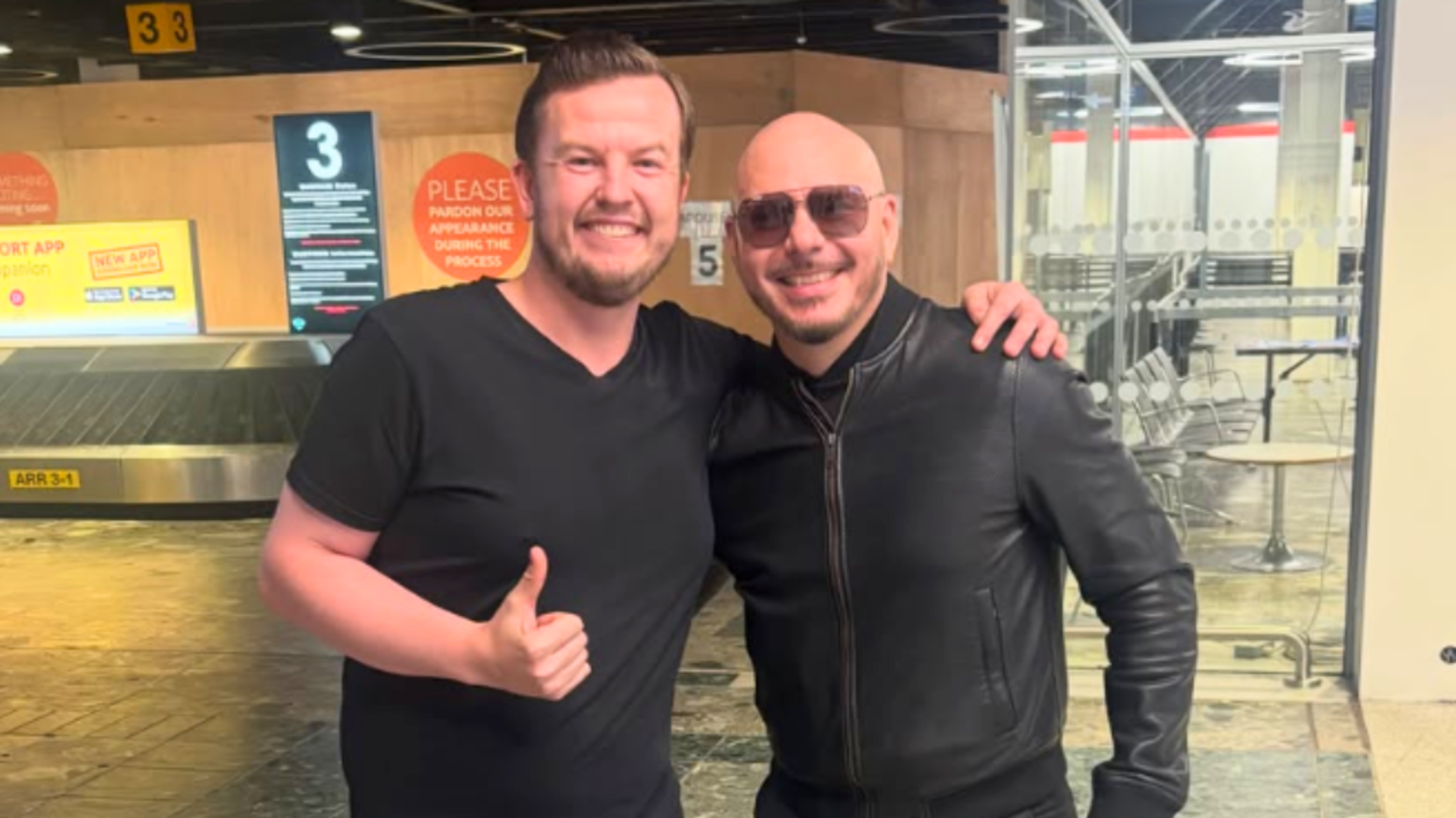 ‘Mr Worldwide’ spotted at Shannon Airport after Malta show