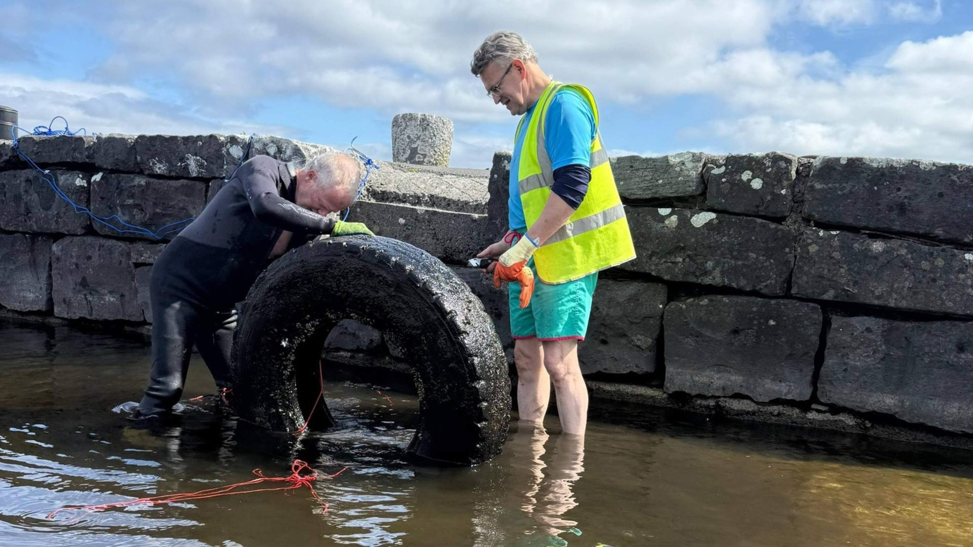 Over 160 decaying tyres pulled out of Lough Corrib in Galway