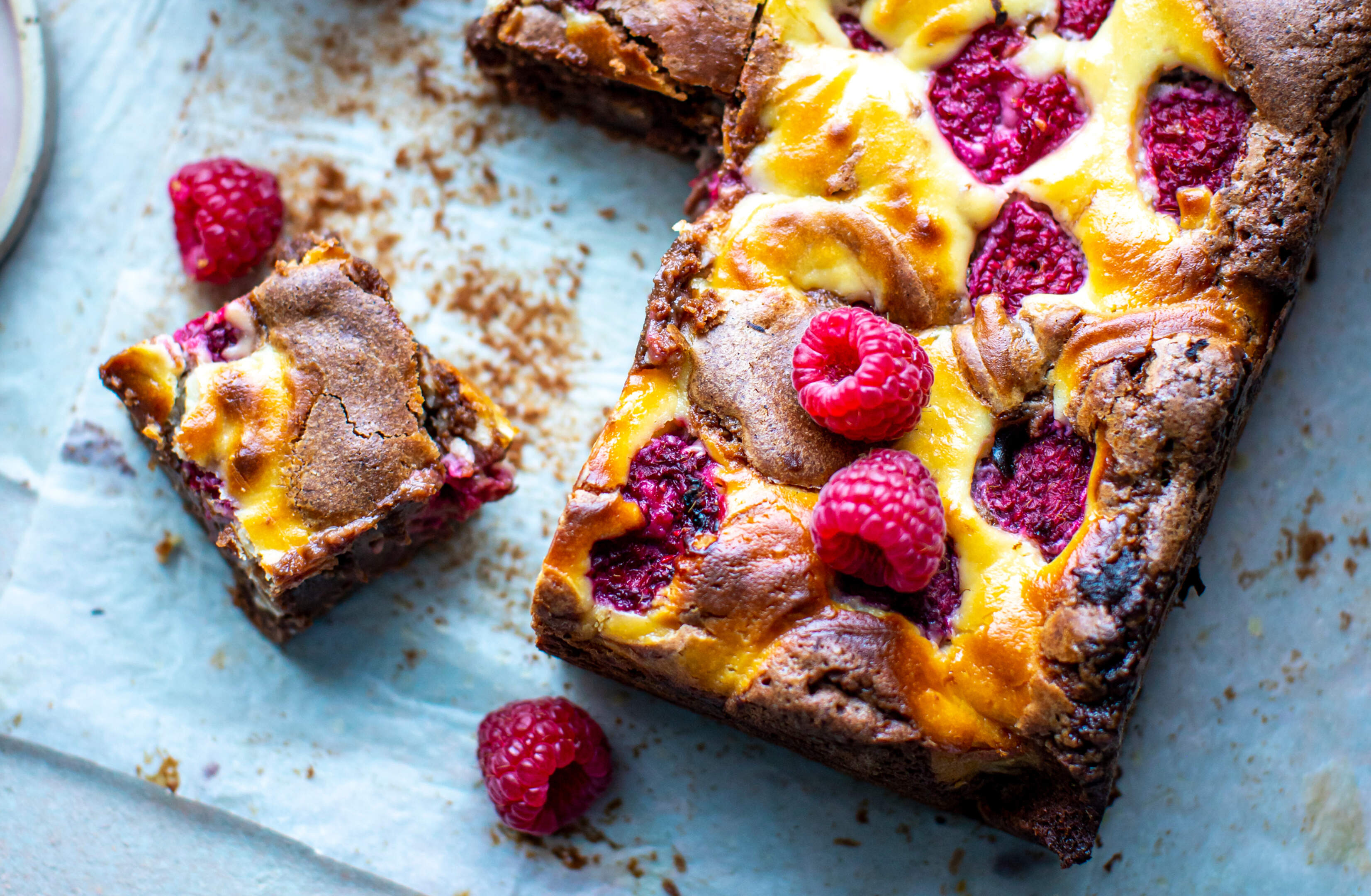 White Chocolate & Raspberry Brownies