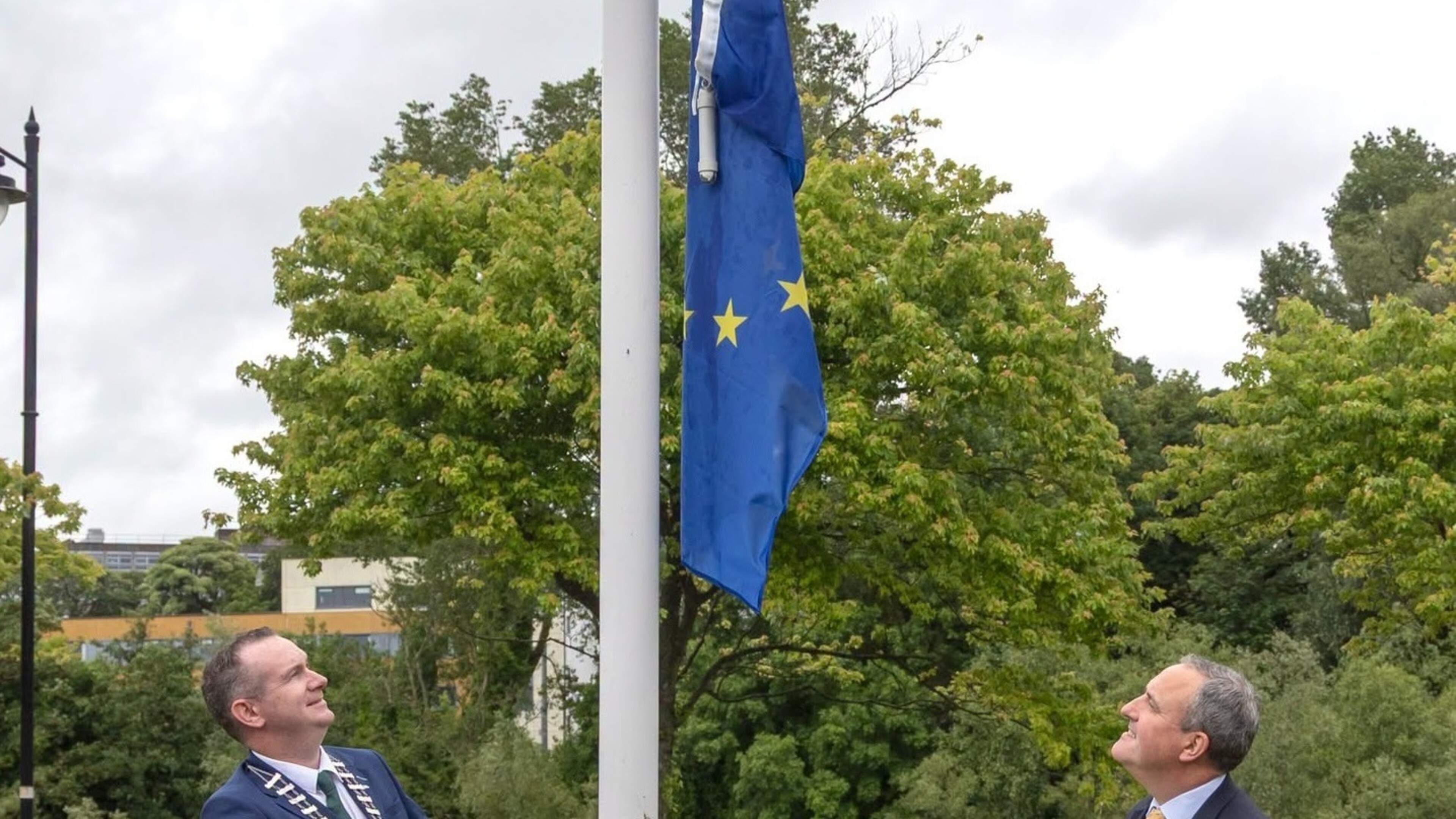 Ireland's Presidency of European Union marked with flag raising event at Sligo’s County Hall