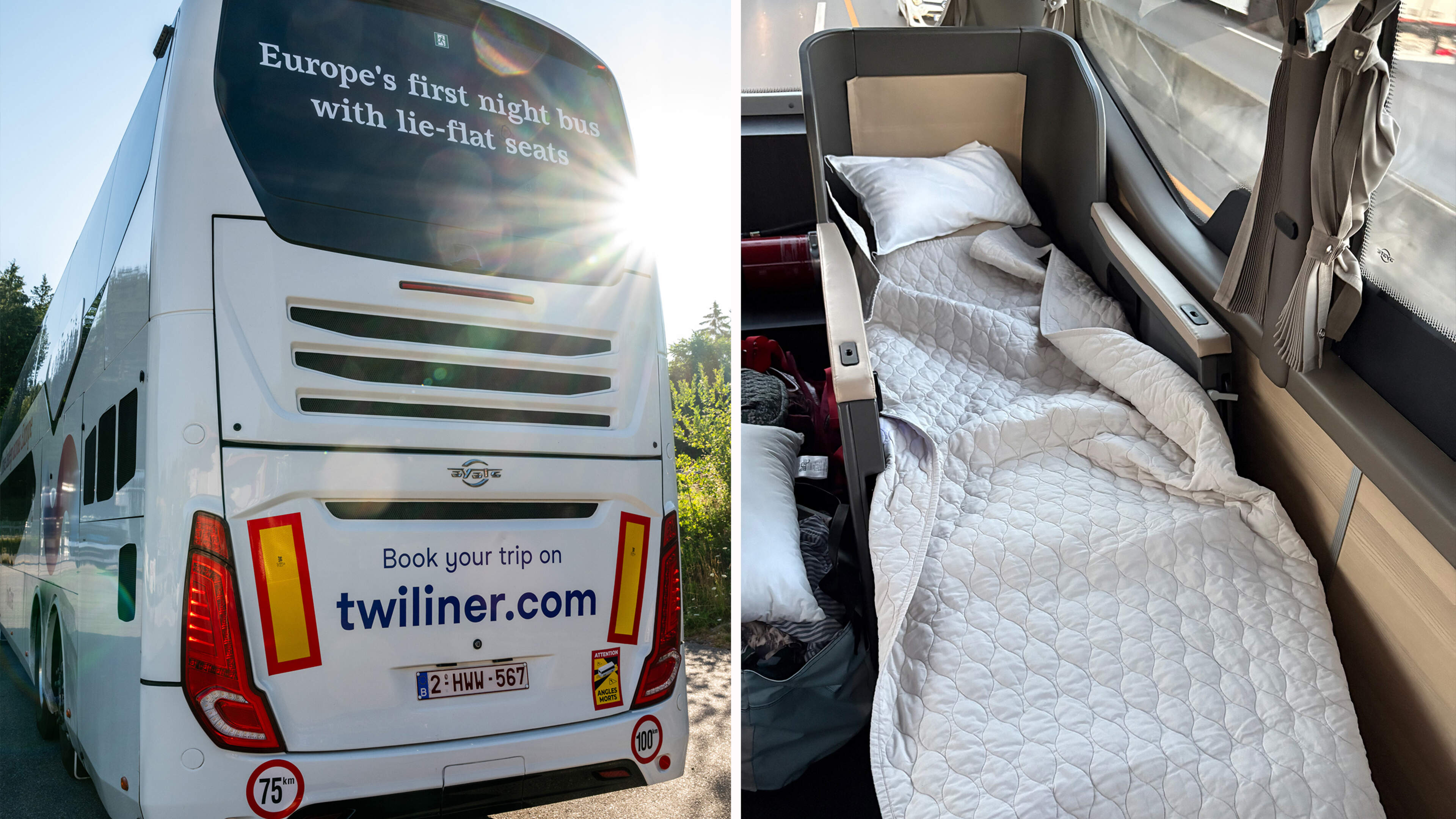 My 12-hour trip on Europe’s only bus with lie-flat seats: ‘Once I adapted to the limitations on my limbs, I slept-ish’