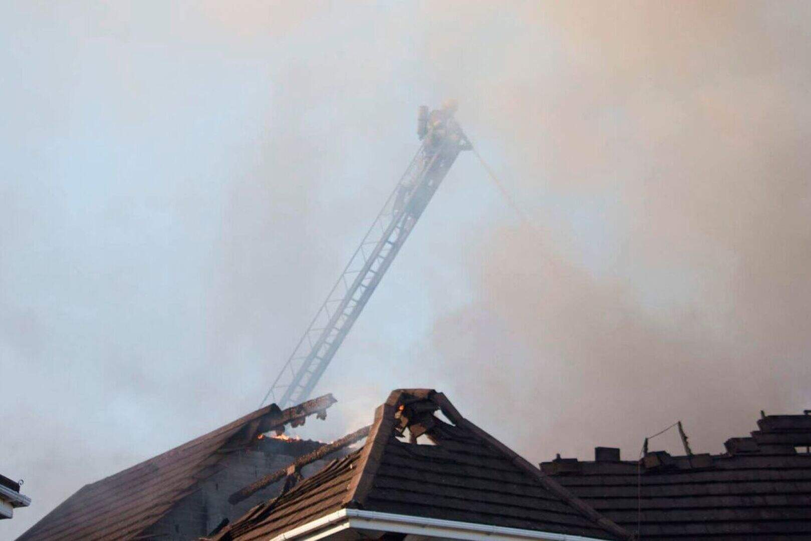 Drone footage shows devastation after blaze rips through Dublin ...