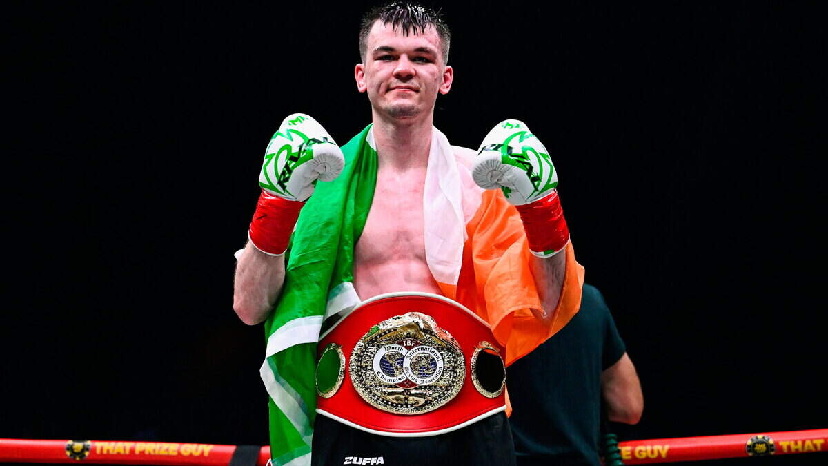 Aaron McKenna crowned IBO world middleweight champion after victory over Etinosa Oliha in Dublin