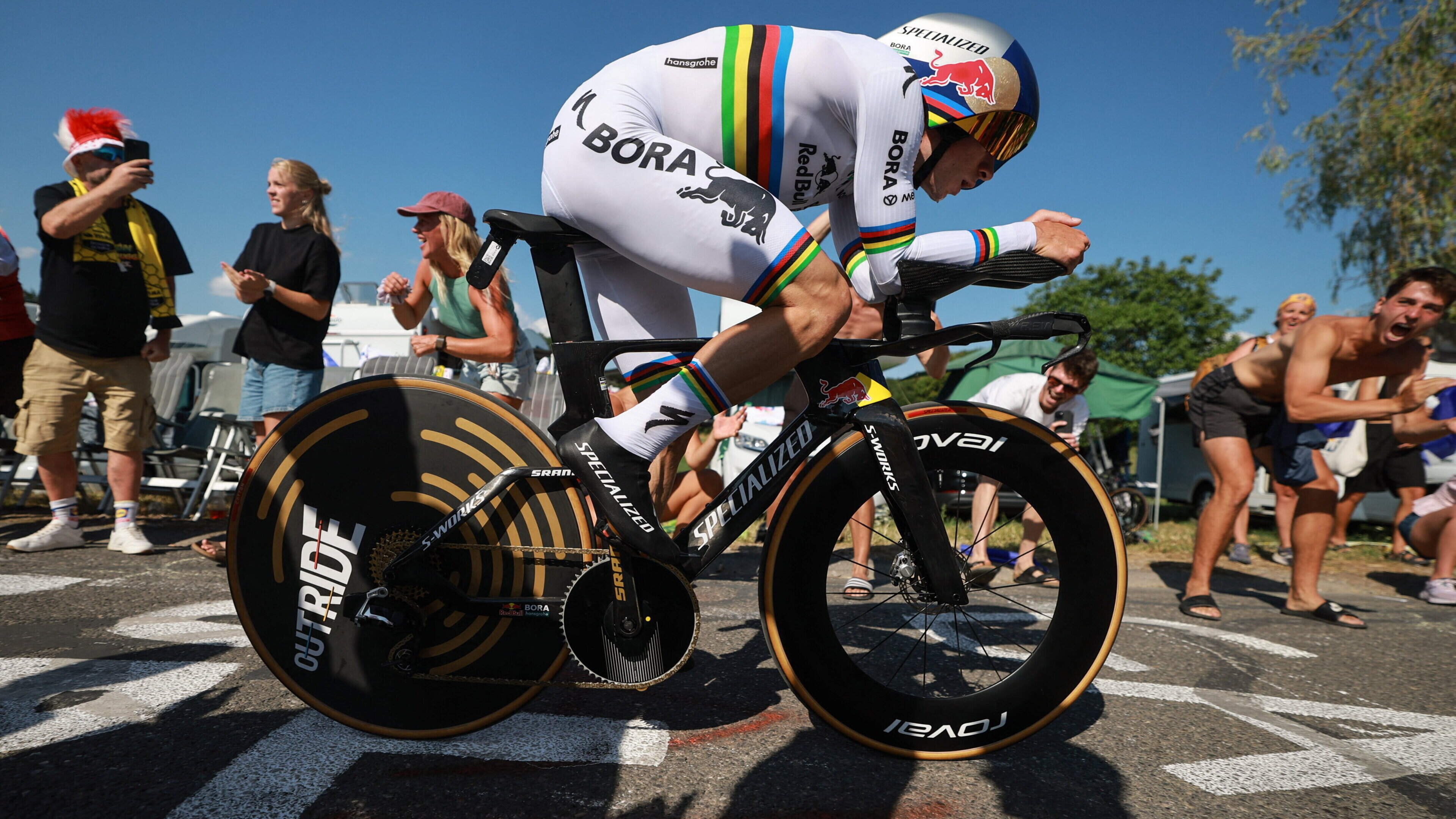 Remco Evenepoel doubles up to mark Belgian national day in style in Tour de France time trial