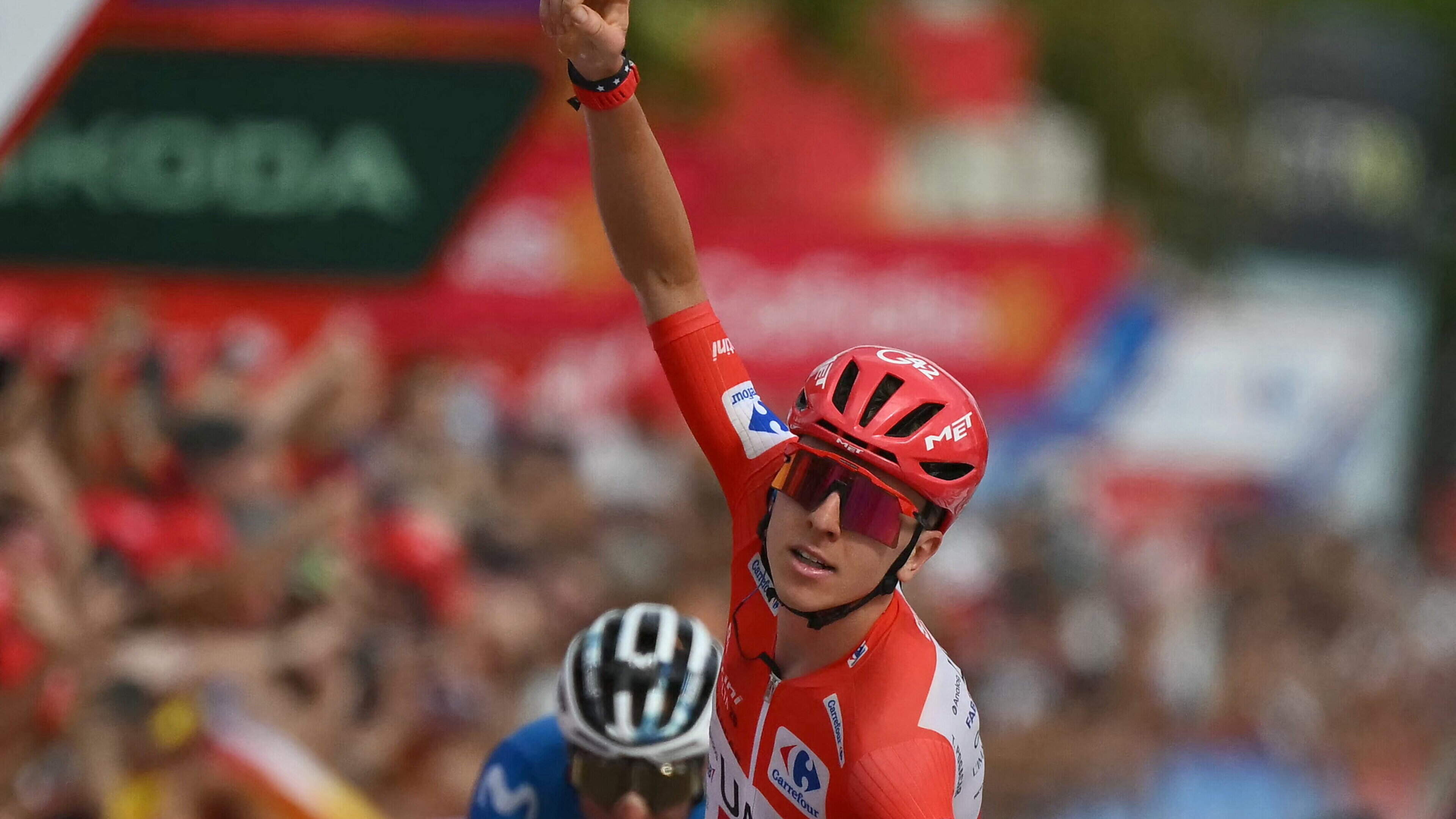 Tadej Pogacar claims third stage on the Vuelta but local hero Enric Mas makes him work hard for it