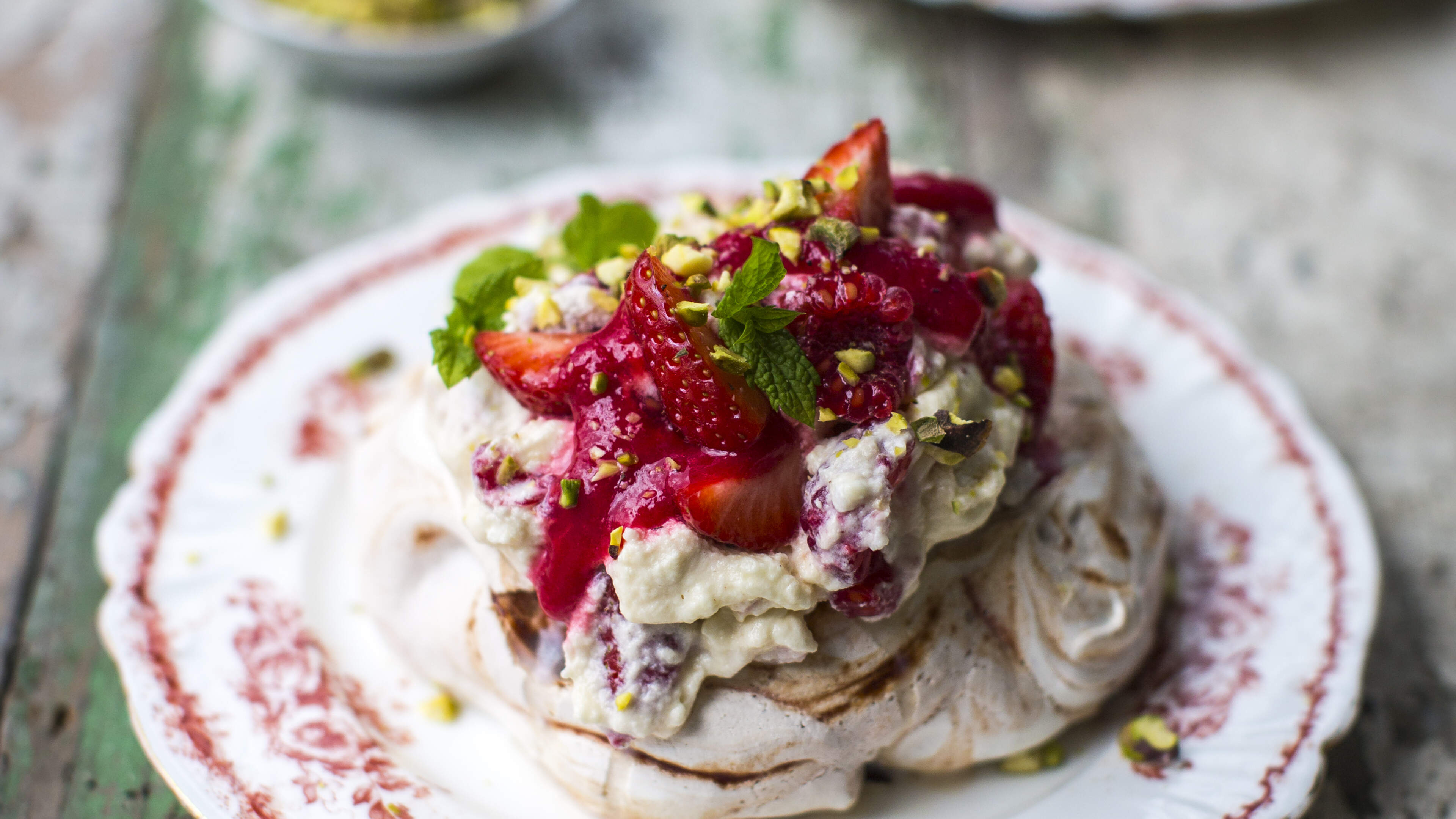 Strawberry, Raspberry and Rose Water Eton Mess