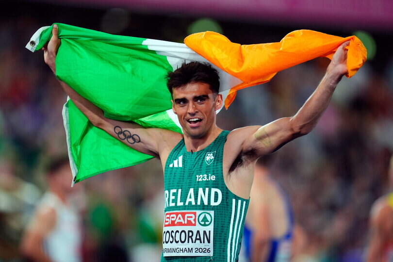 ‘There's no Brits here because the Irish have all the tickets' – Andrew Coscoran buzzing after European 1500m bronze
