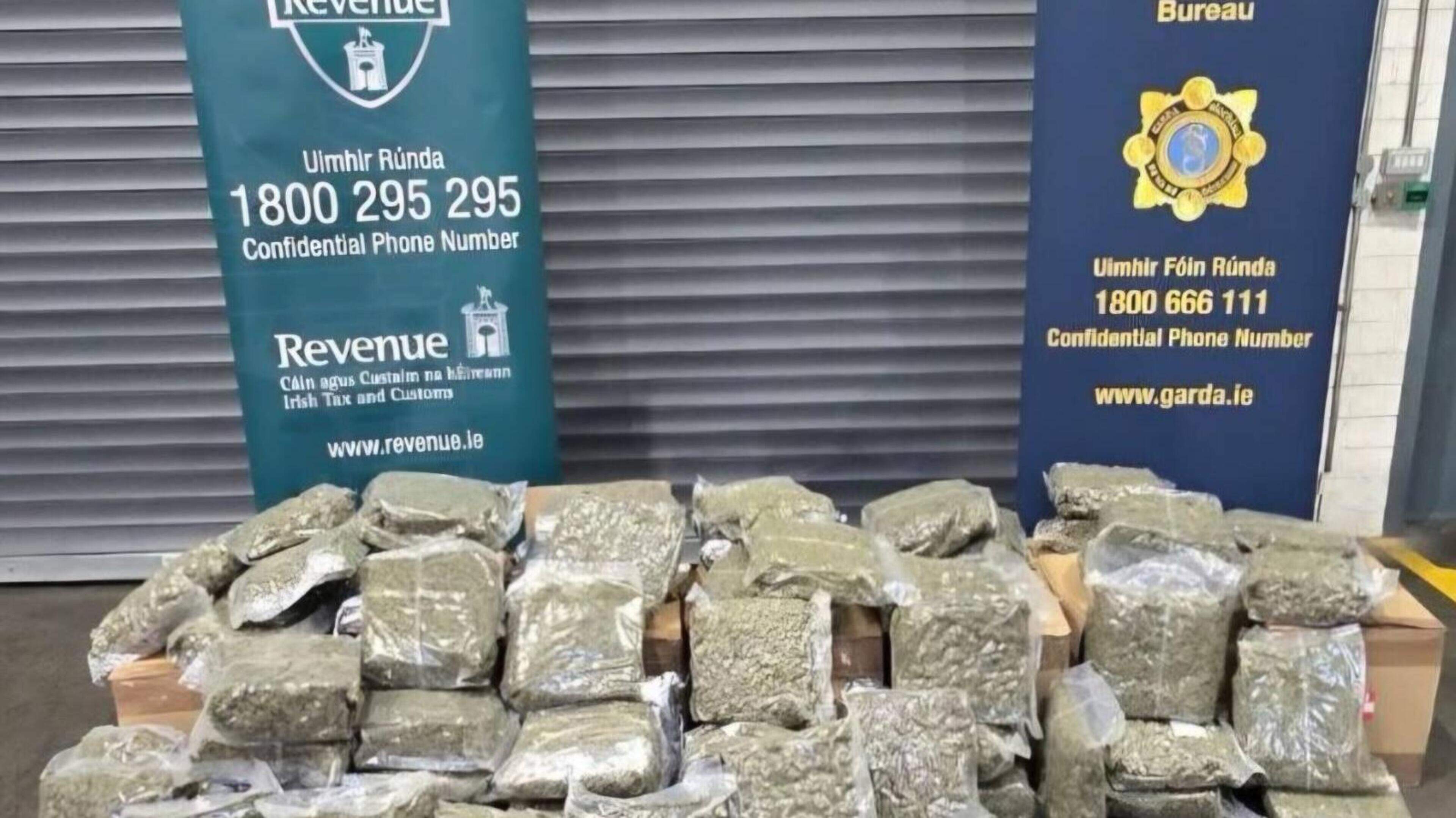 Two arrested as gardaí seize 22 imitation firearms and €1.6m worth of cannabis