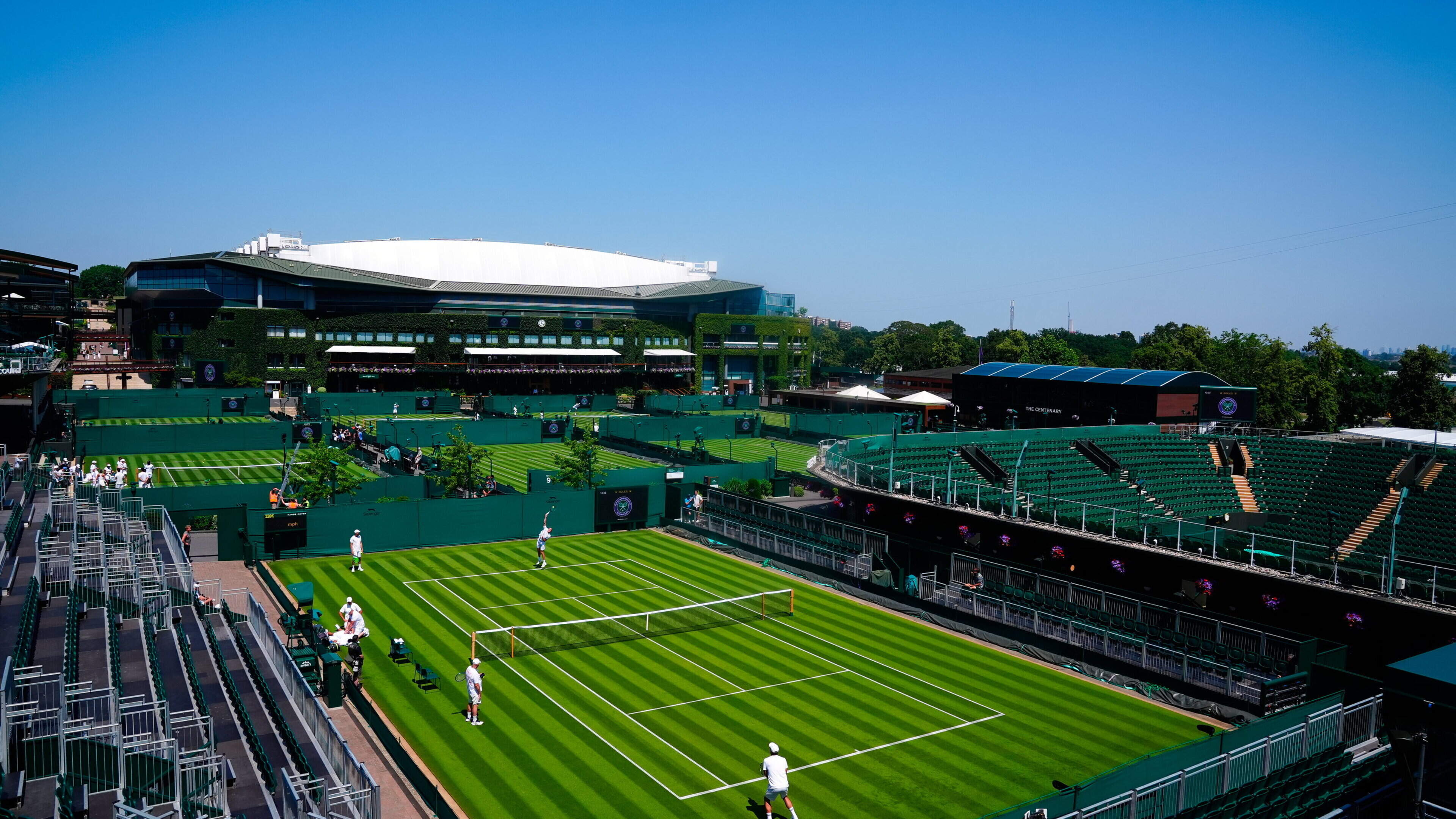 Play at Wimbledon qualifying suspended as Electronic Line Calling system fails in extreme heat