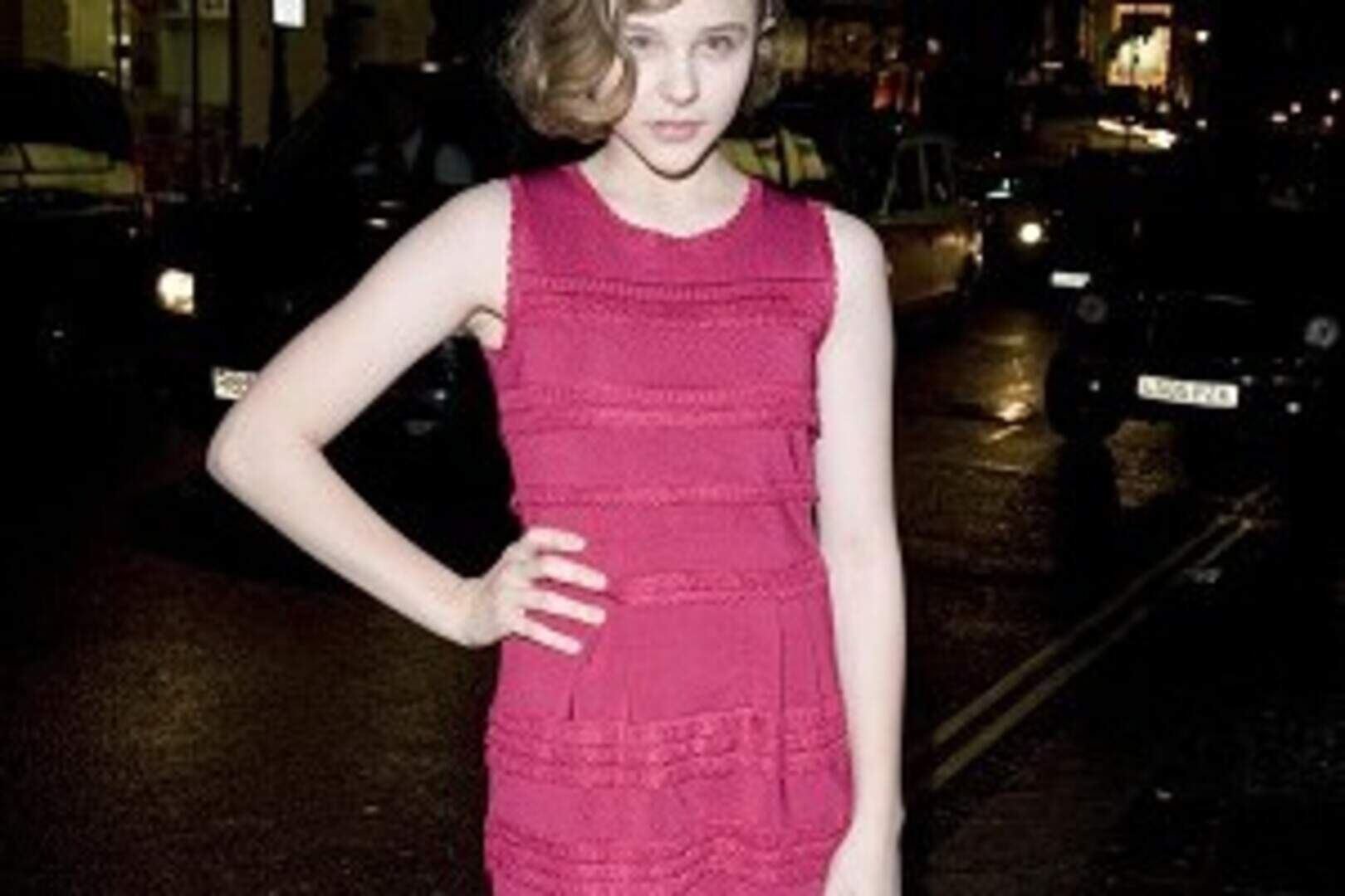 chloe moretz pink dress A Chloe Moretz Sexy Wearing Pink Dress 8x10 Photo Print