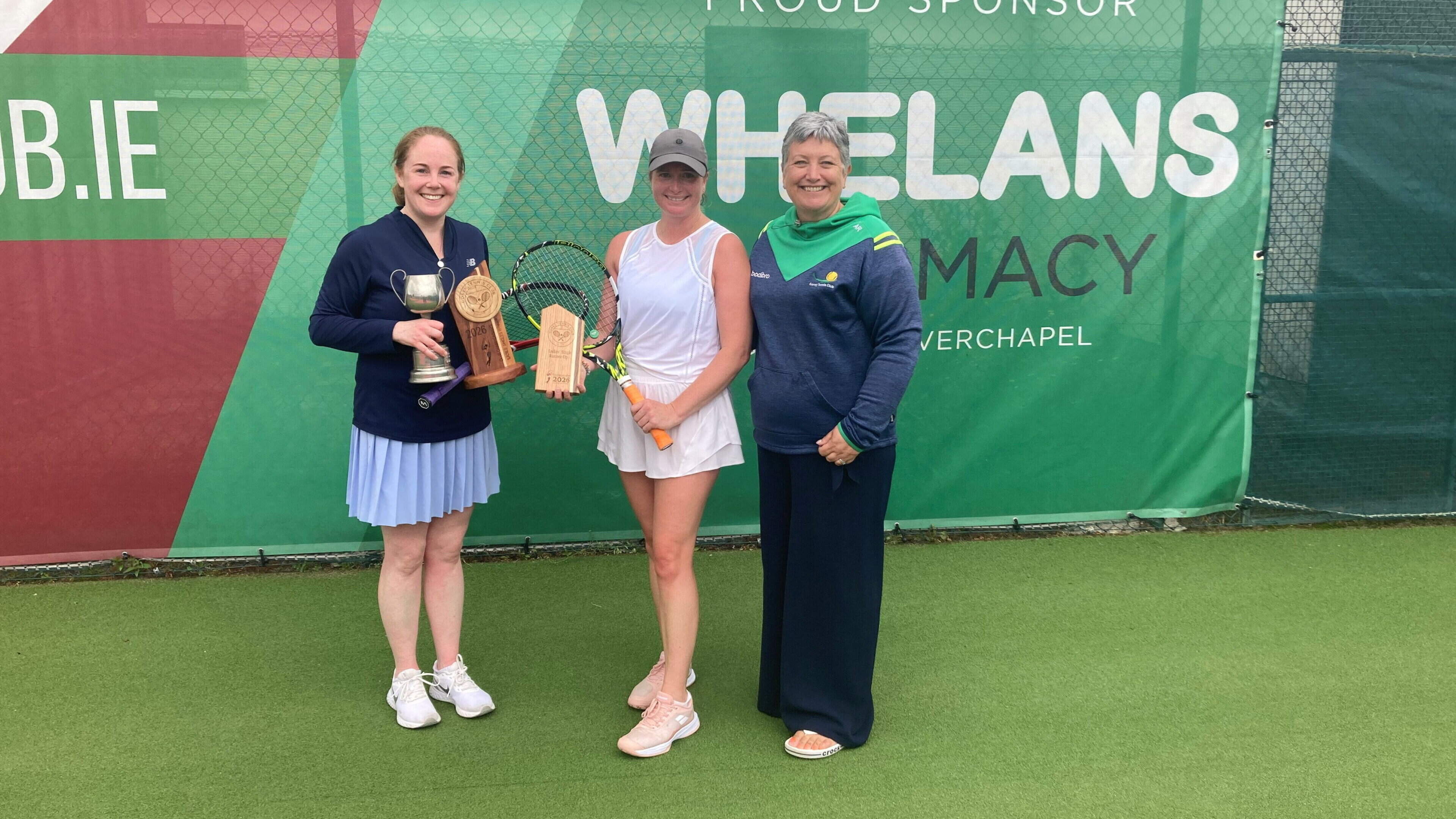 Gorey Tennis Club championship doubles for Giffney, Teevan and Kavanagh 