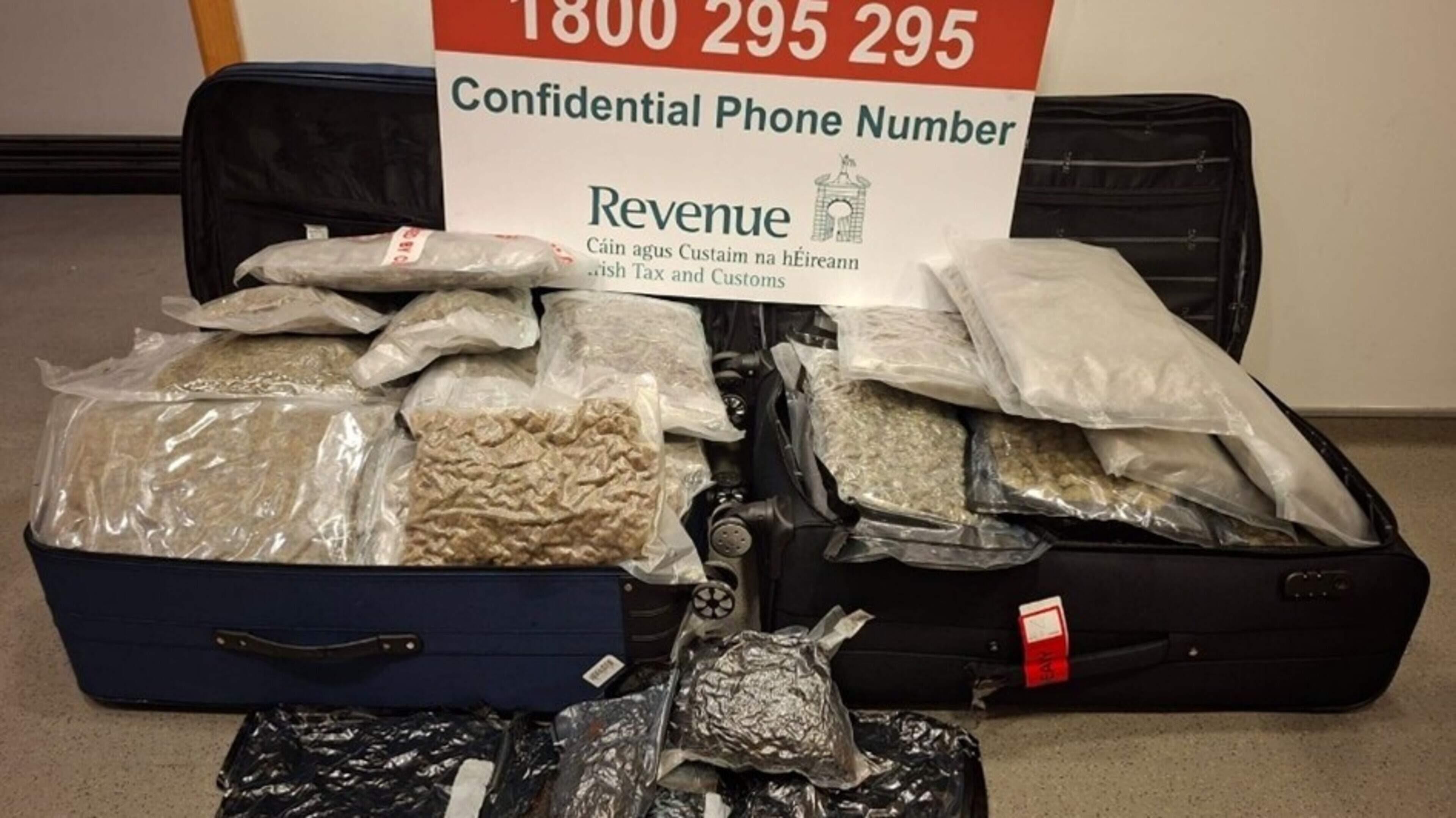 Revenue seize crystal meth and herbal cannabis worth over €950,000 at Dublin Airport