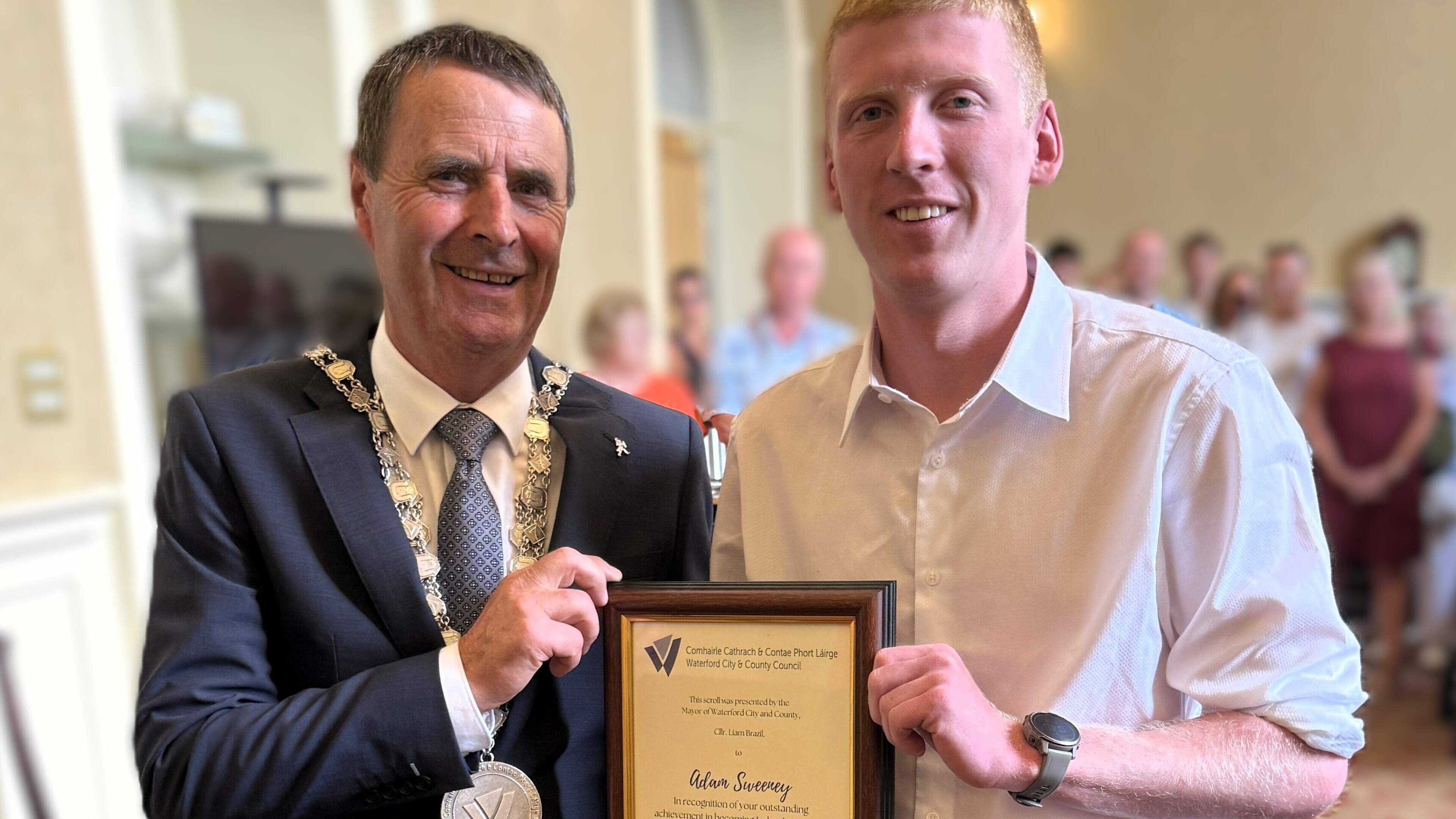 Youngest Irish climber to conquer Mt Everest honoured with Waterford civic reception