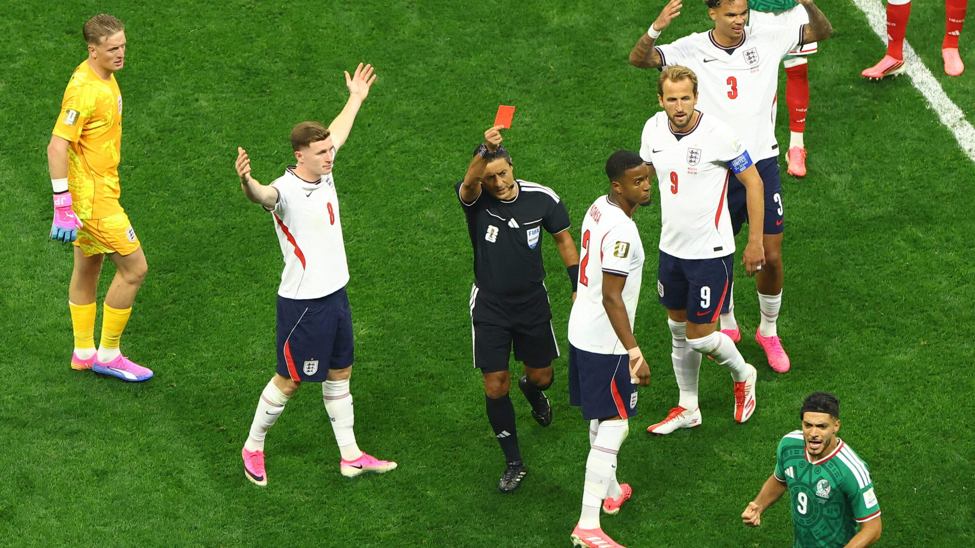 England considering options for Jarell Quansah red card appeal