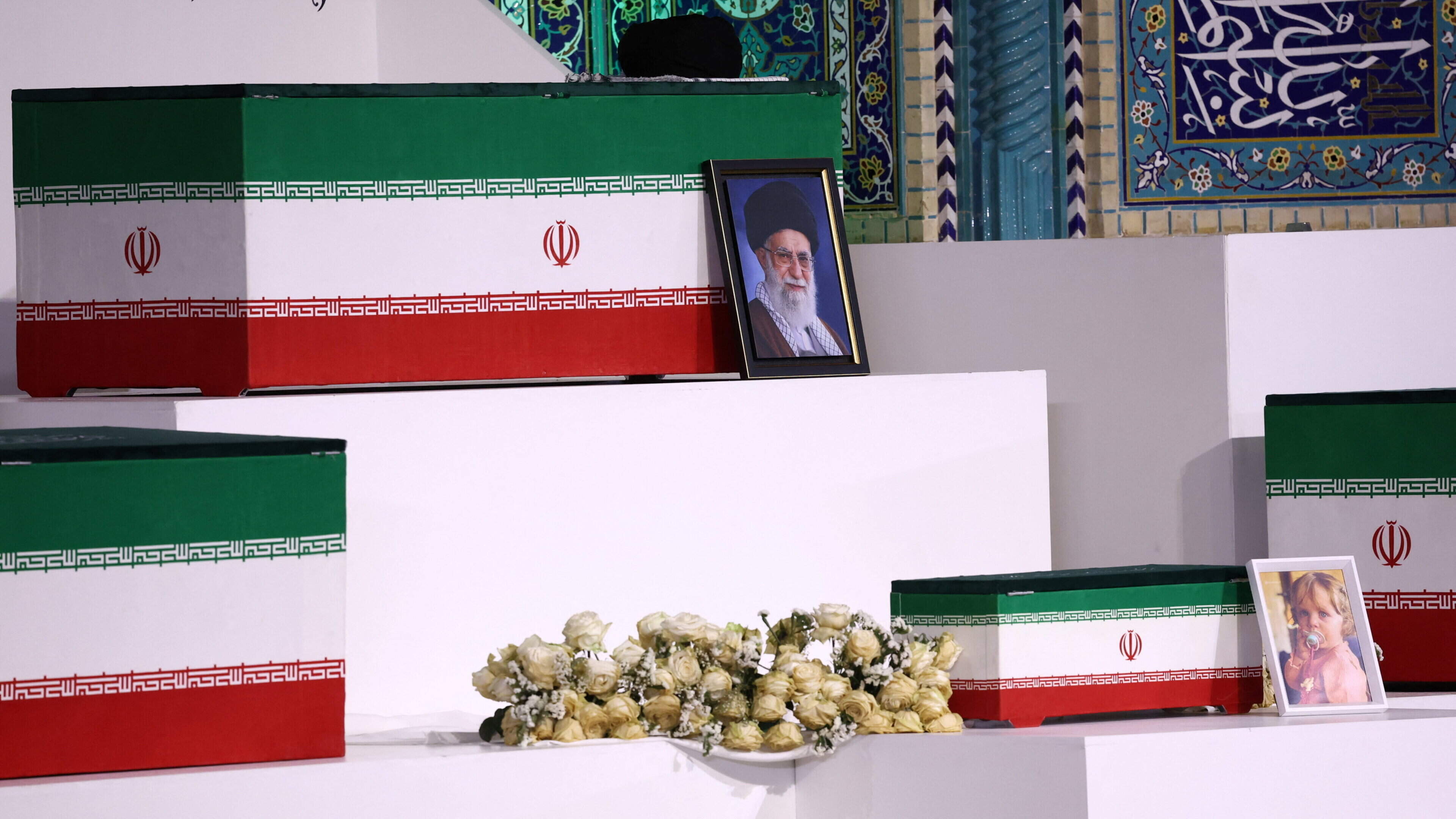 Ayatollah Ali Khamenei lies in state in Tehran as week of ceremonies begins