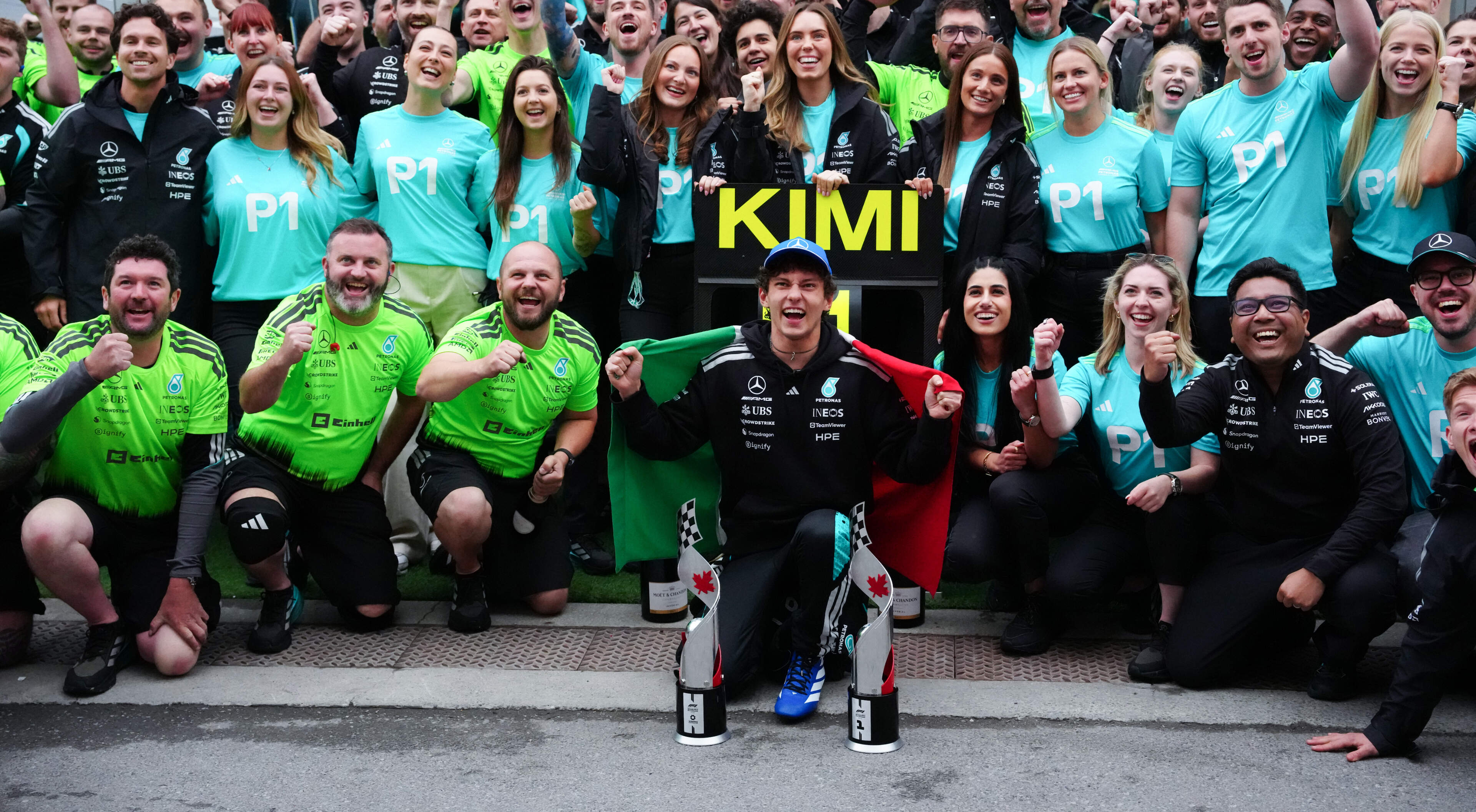 Kimi Antonelli wins Canadian Grand Prix after George Russell retires in Montreal