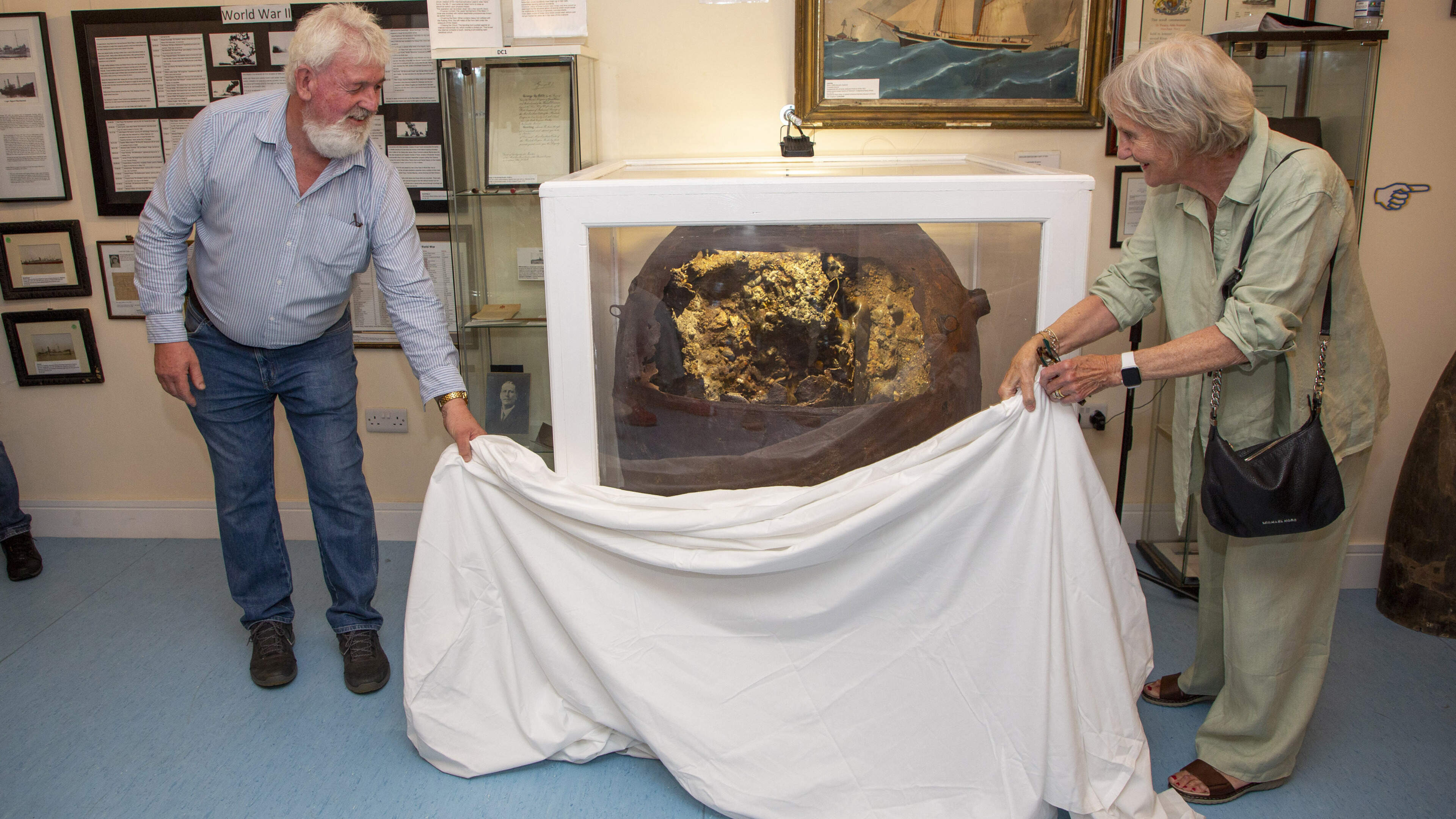 World War II Sea mine goes on display in Wicklow after 300-hour recovery effort  