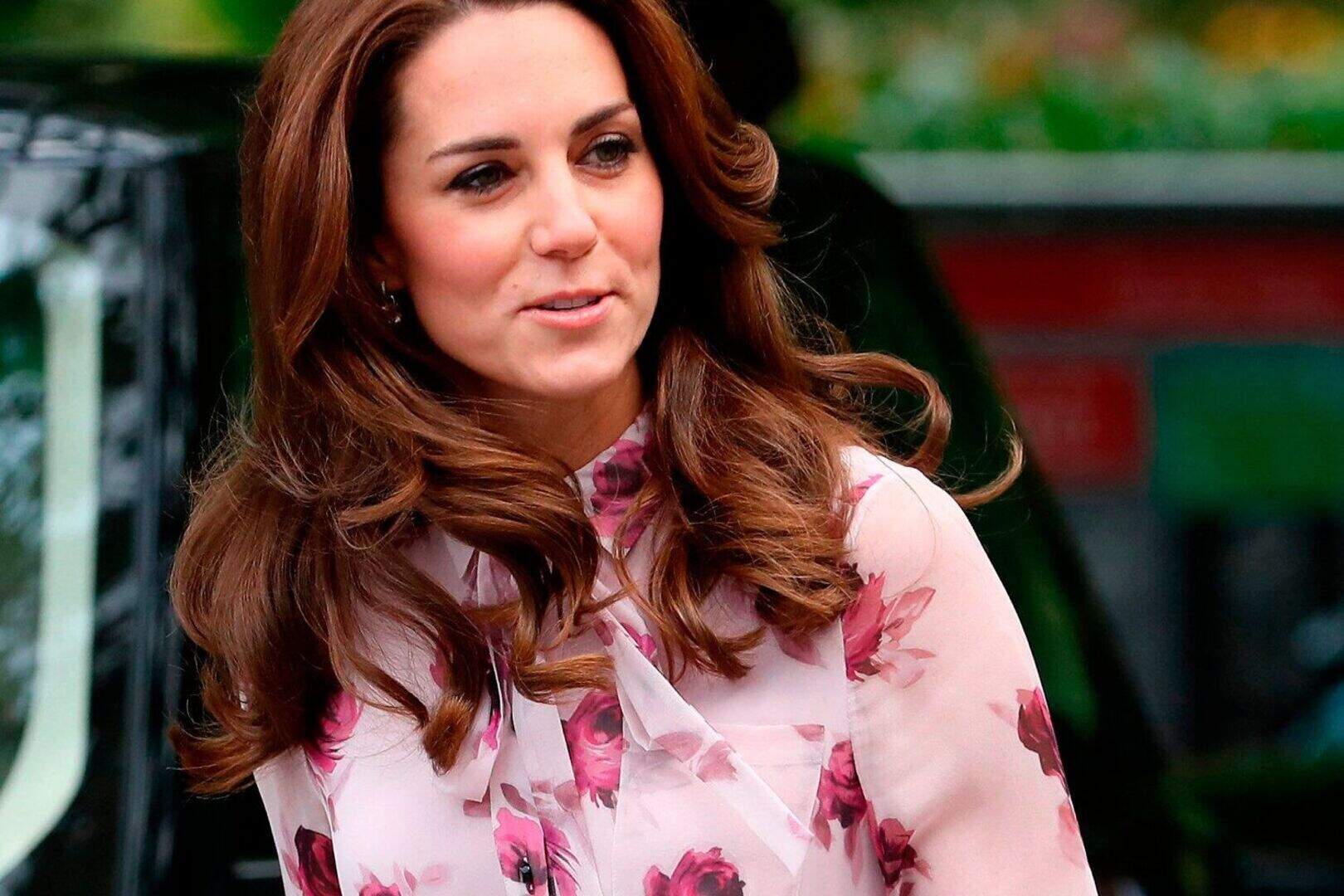 kate middleton pink floral dress Kate Middleton Steps Out in Floral Frock for World Mental Health Day