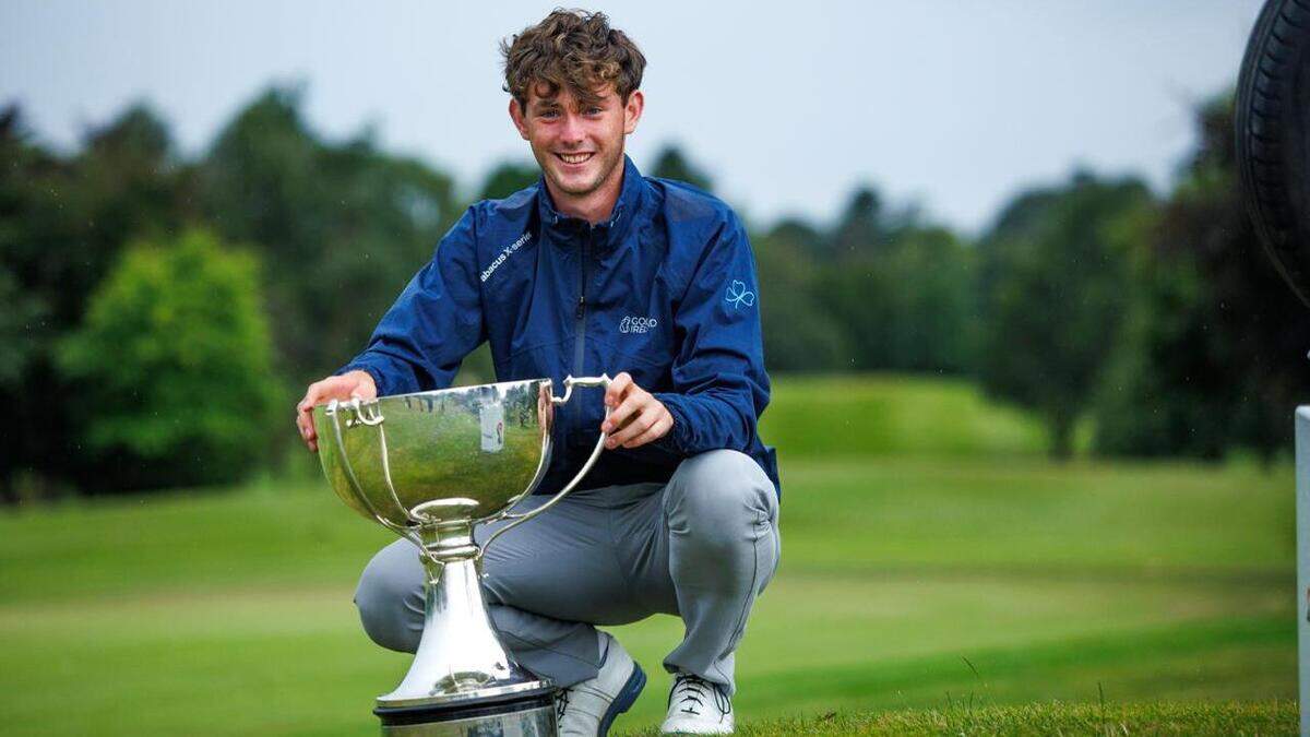 Relief and joy for Dylan Holmes after wire-to-wire Mullingar Scratch Trophy victory