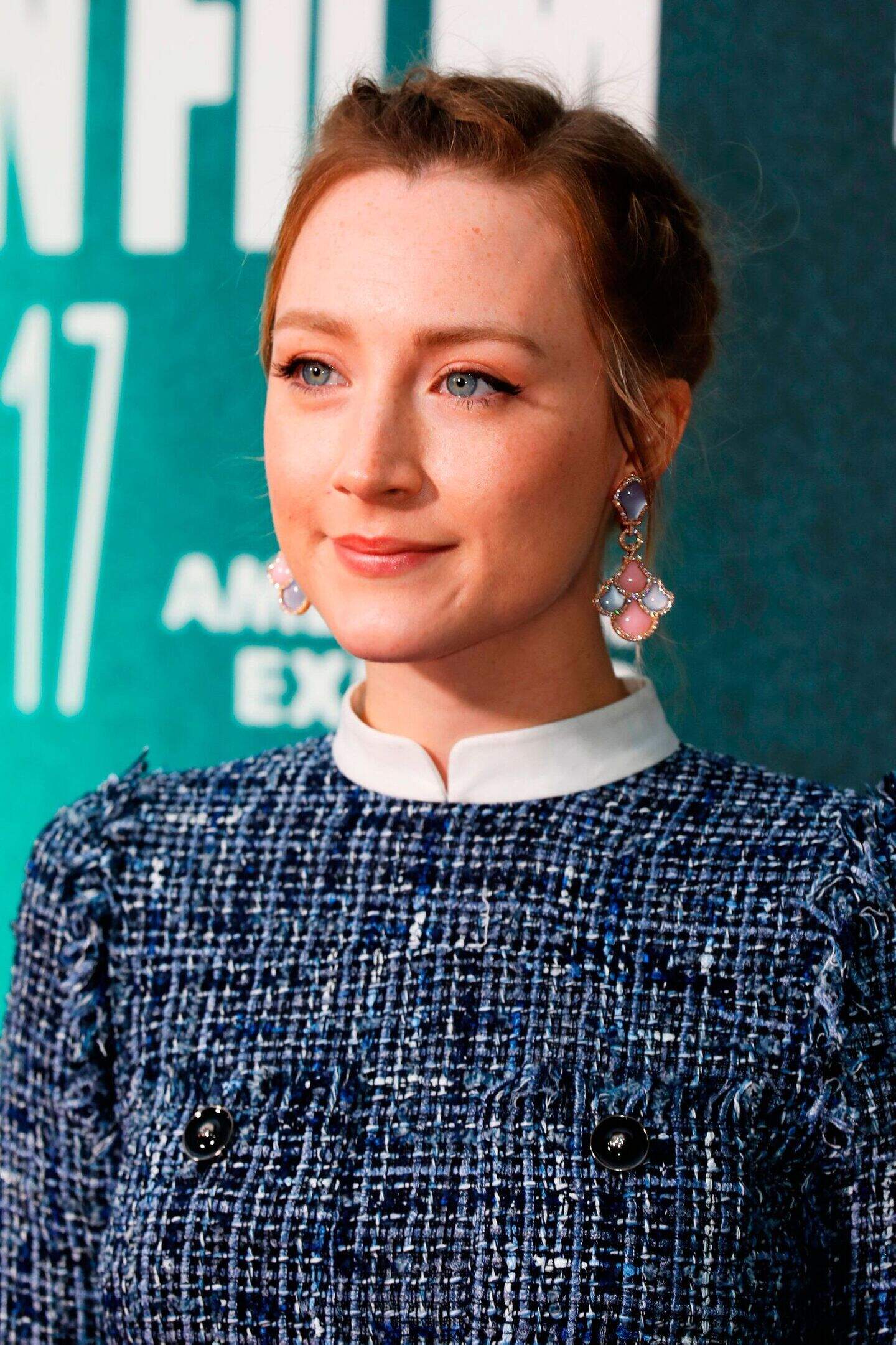 saoirse ronan blue mini dress Saoirse Ronan's Micro-Mini Polly Pocket Dresses Are Fresh Off the Runway