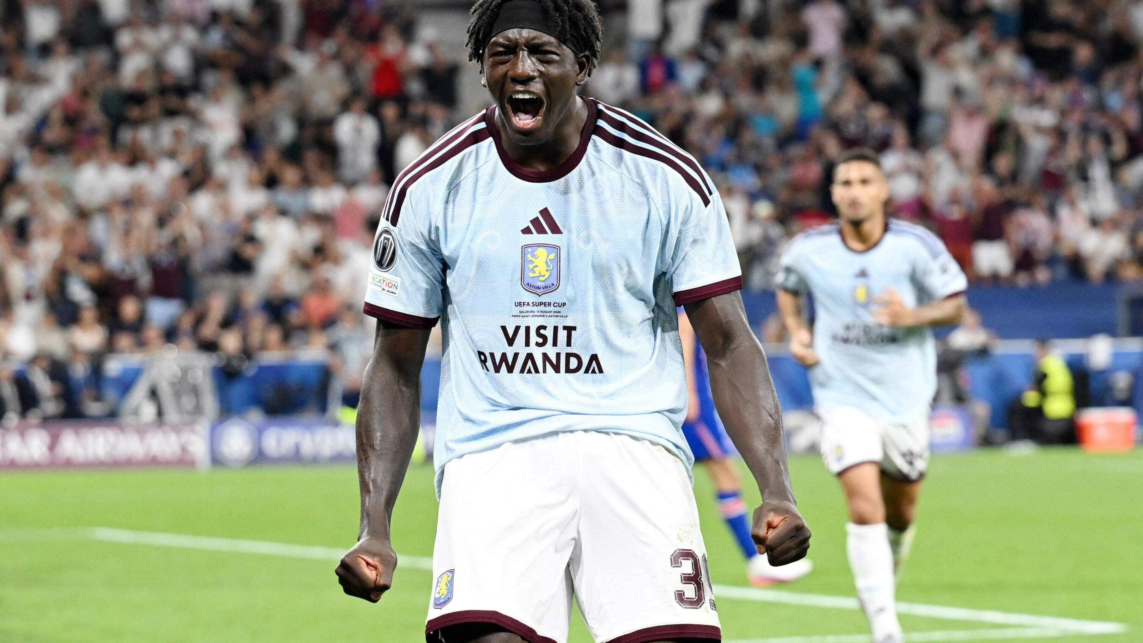 PSG eclipse Aston Villa to lift the Super Cup despite striker Brian Madjo delivering stunning debut with a goal