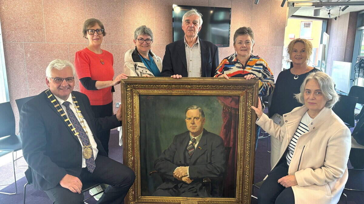 Portrait of iconic Wexford politician who was a founding member of Fianna Fail given to county archives