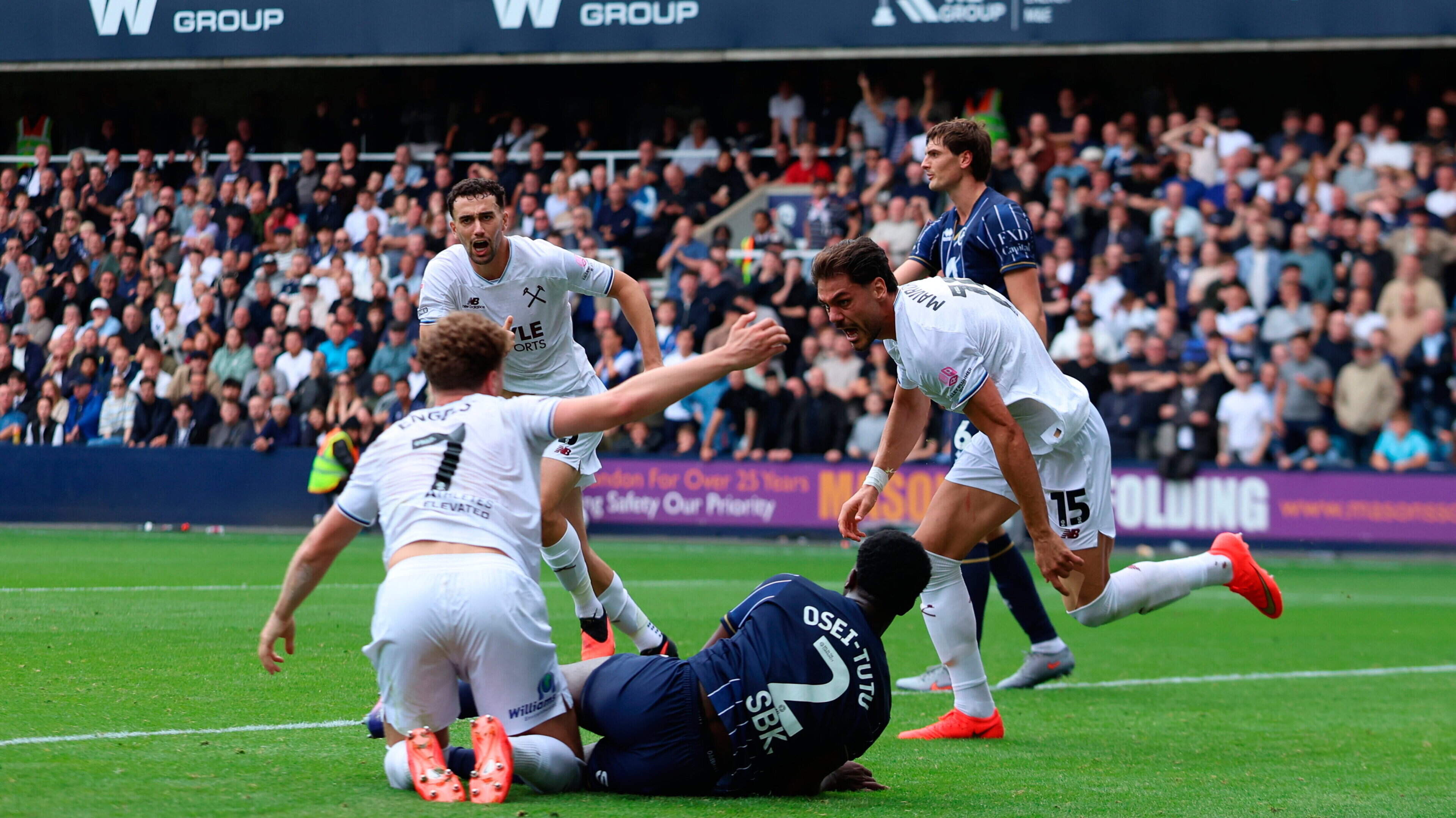 West Ham’s Taty Castellanos accused of spitting at Millwall’s Filip Marschall in feisty ‘dockers derby’ draw