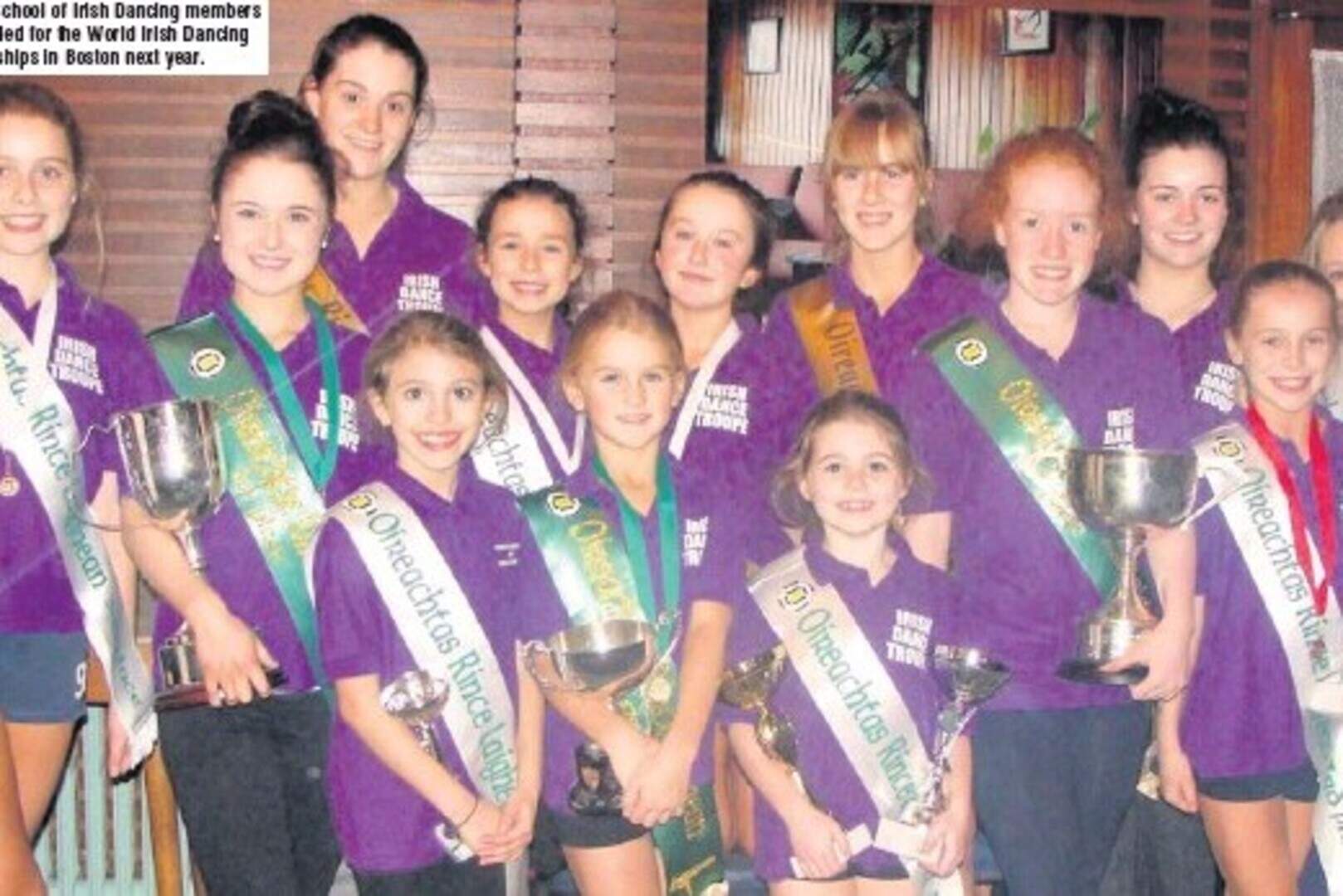 Fegan School of Irish Dancing members who qualified for the World Irish Dancing Championships in Boston next year.