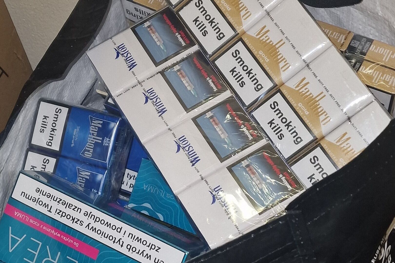 illegal cigarettes fine Cigarettes worth over €1.1m and more than €30,000 in cash seized in Co Mayo
