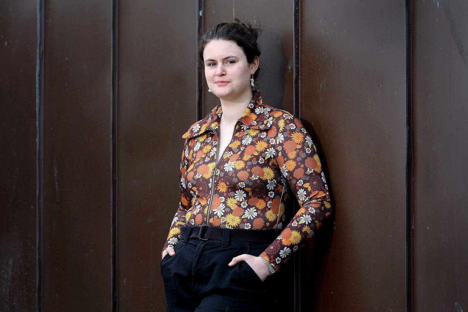 Playwright Eimear Hussey photographed on Abbey Street in Dublin. Photo: Frank McGrath
