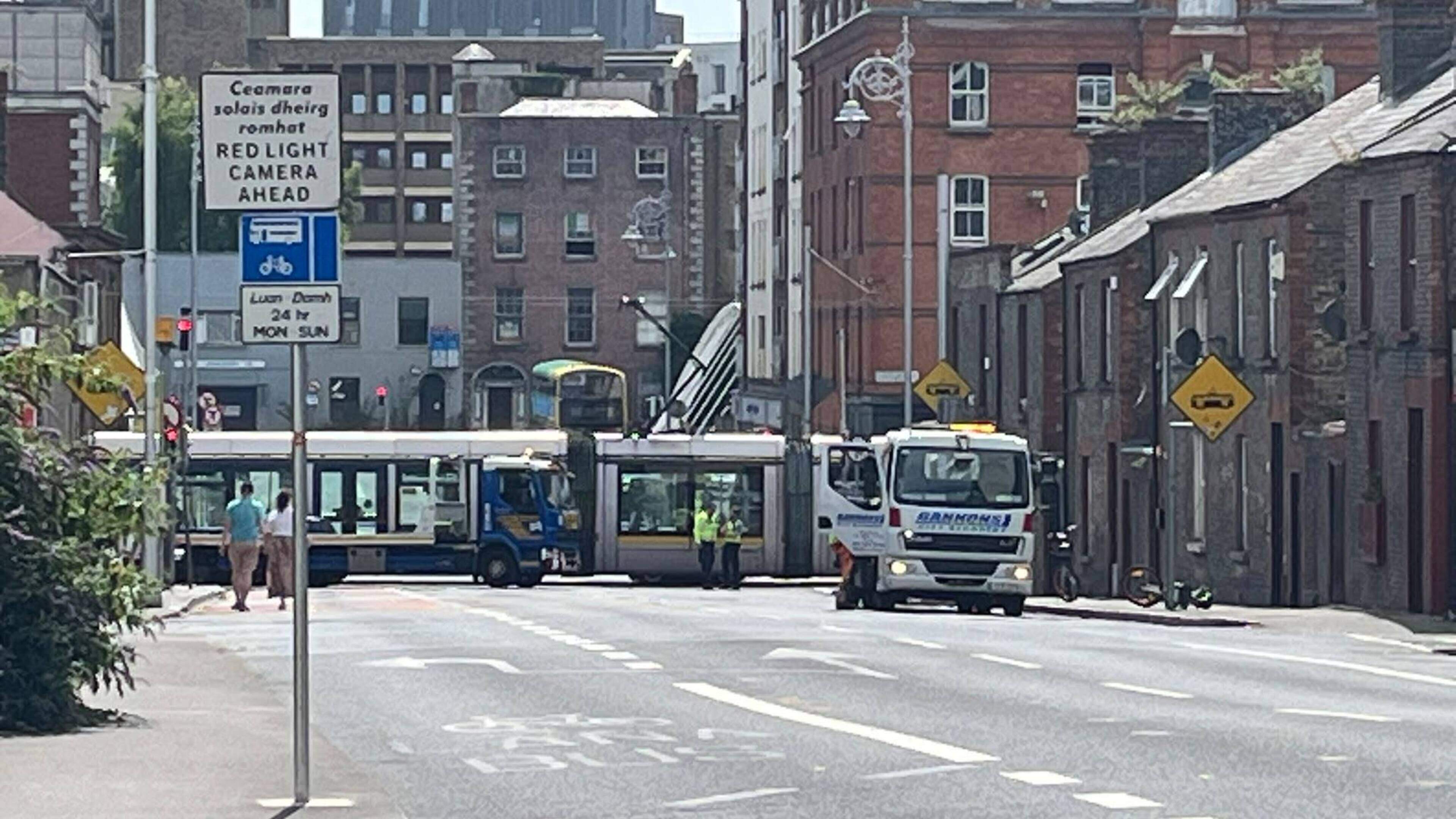 Red Line Luas services disrupted after road incident in Dublin 7