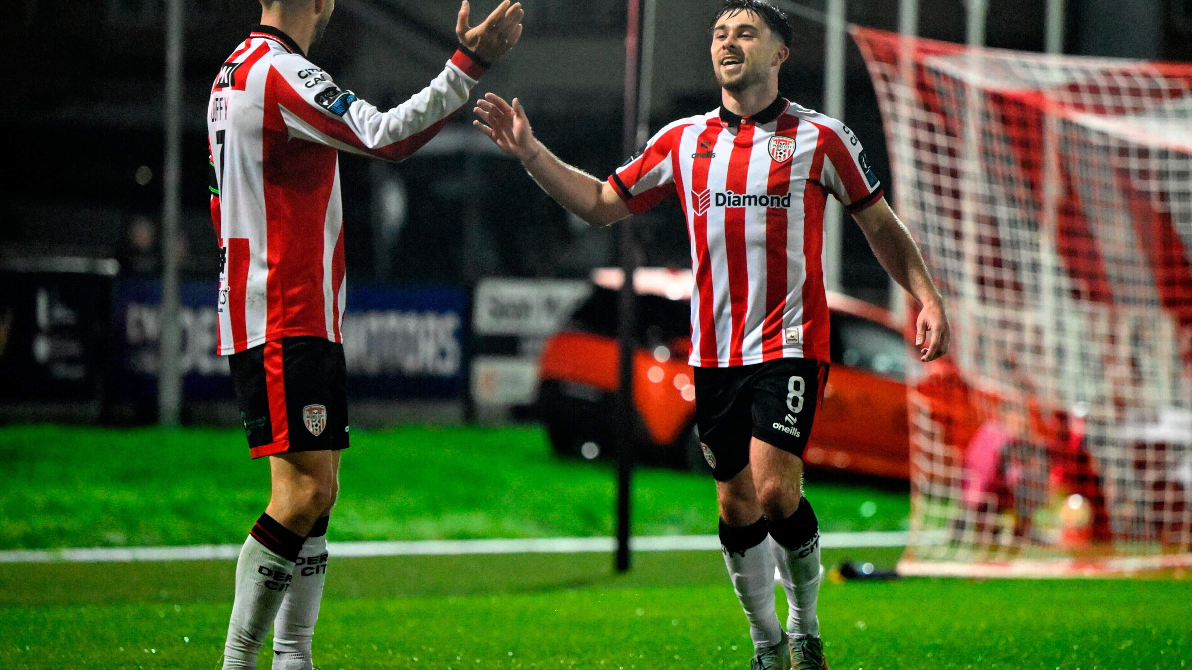 Adam O’Reilly secures the spoils for Derry City against Galway United in cup semi-final rehearsal