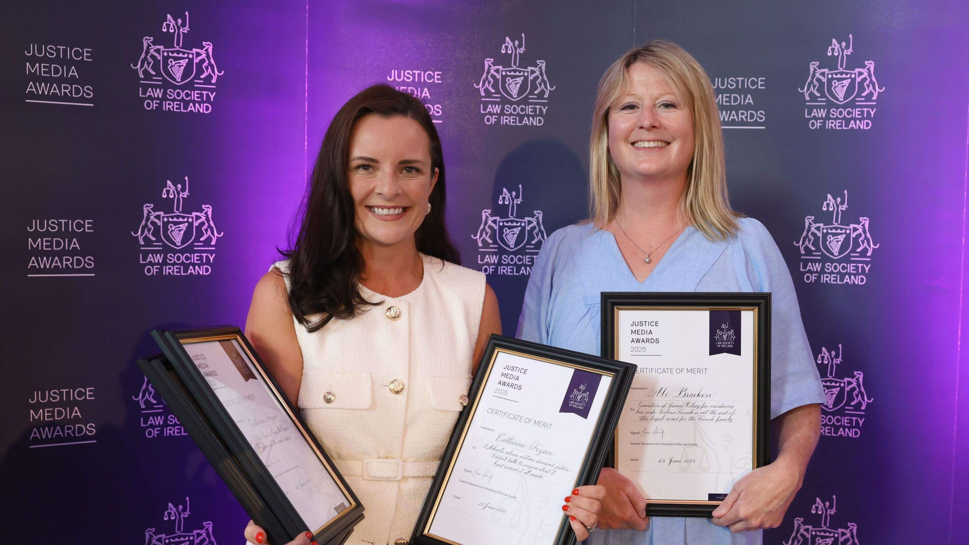 Irish Independent journalists pick up merits at Justice Media Awards