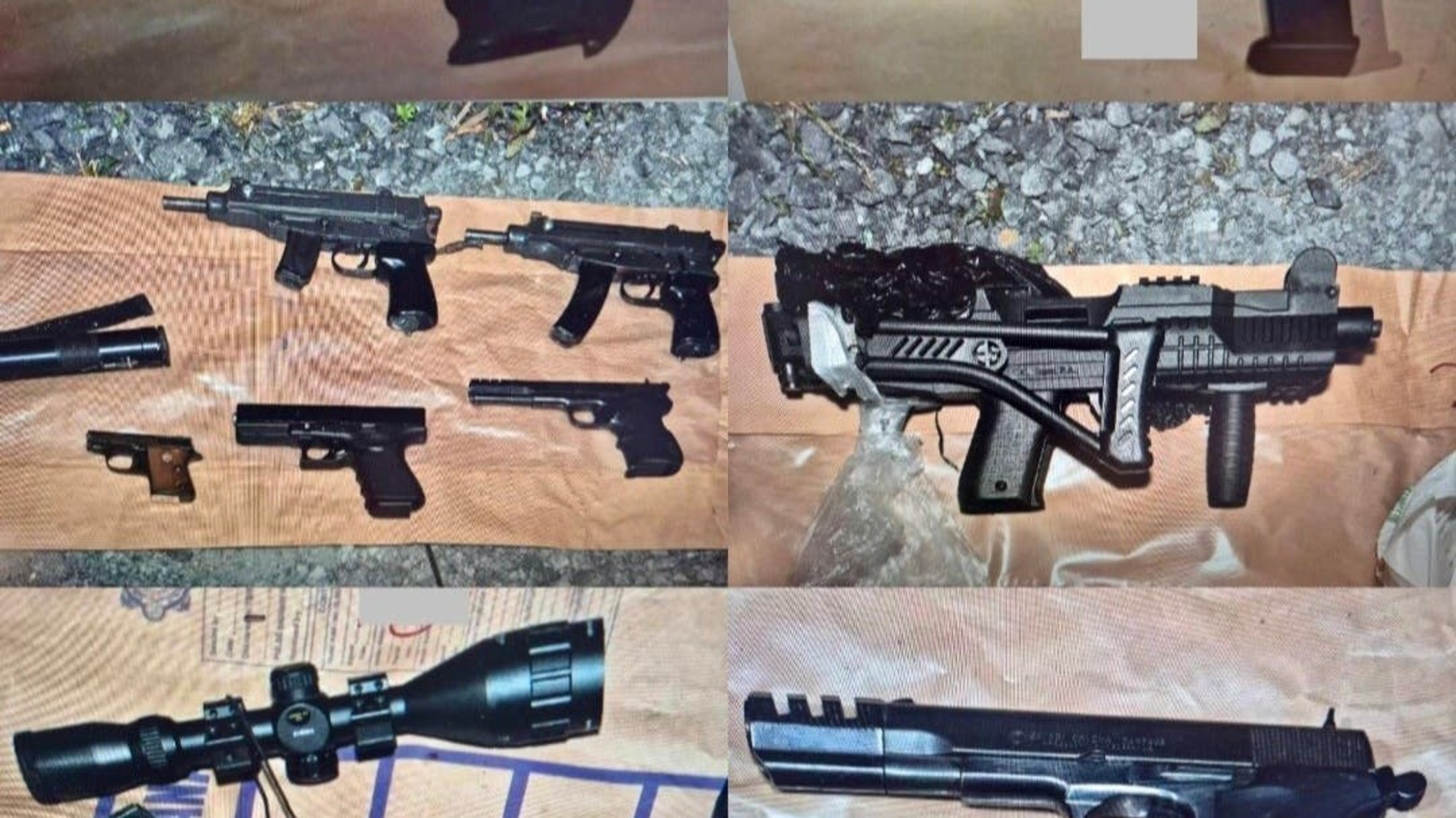 Machine guns, pistols and drugs seized in operation targeting organised crime