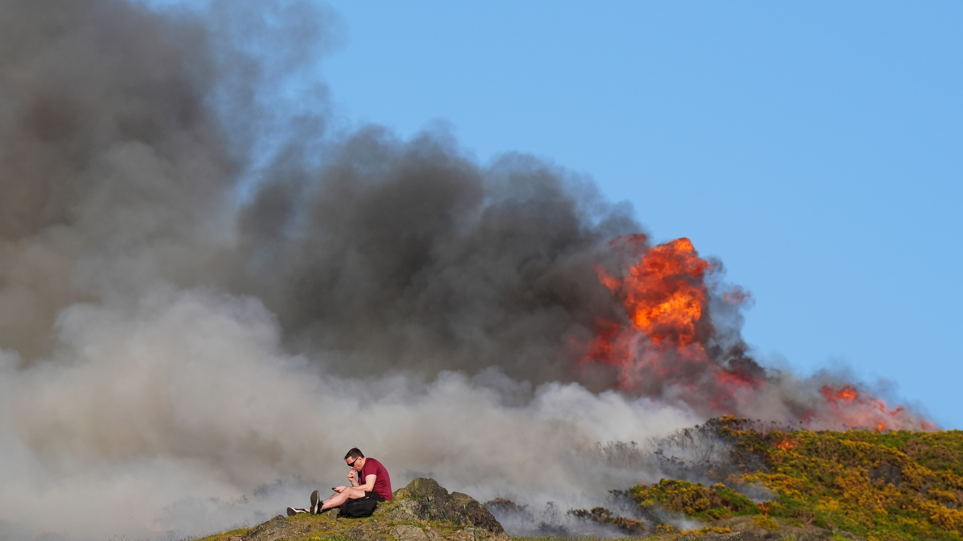 Firefighters work through night tackling grass fire near Arthur’s Seat