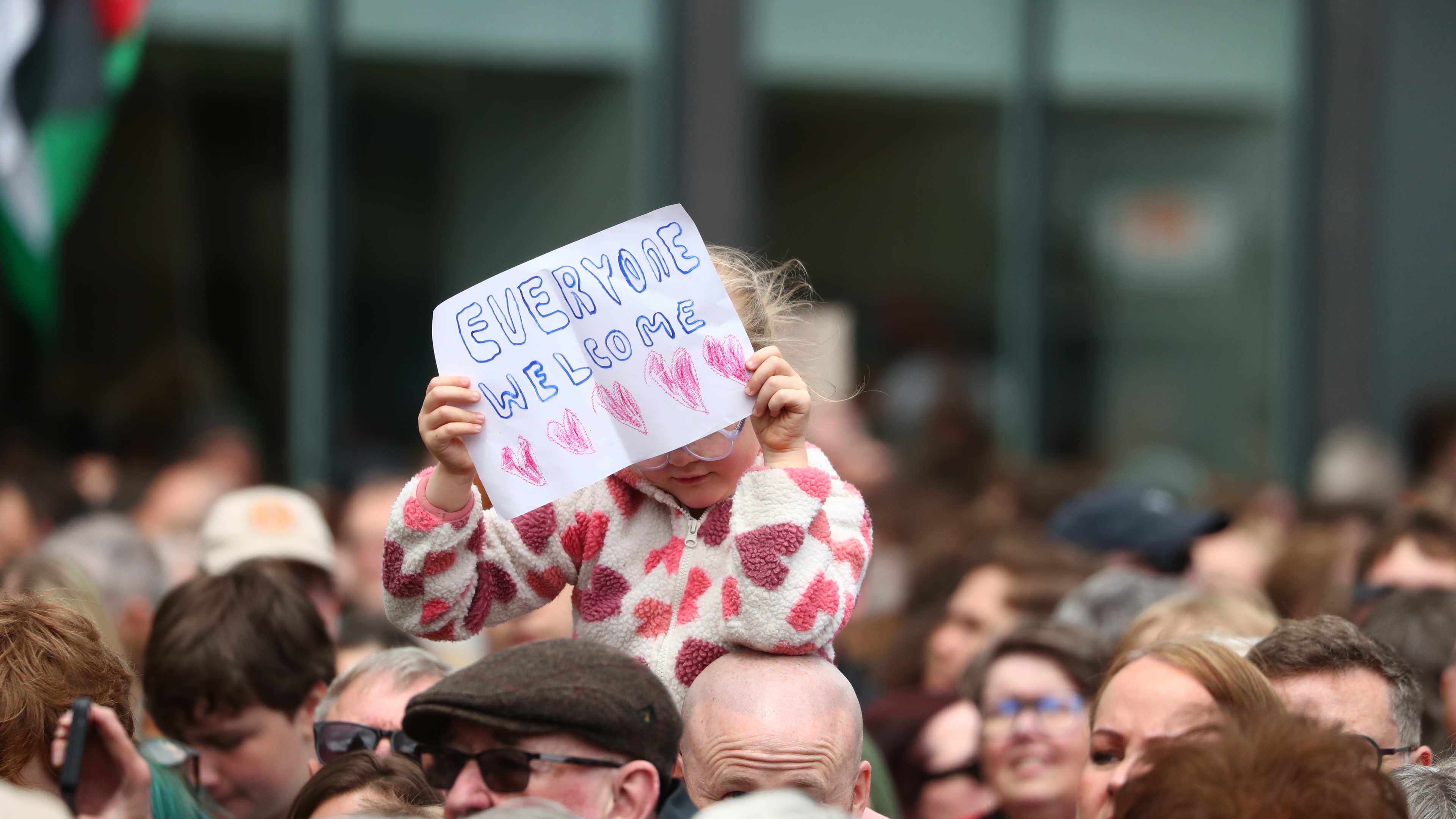 Thousands attend anti-racism rally in Belfast after week of disorder