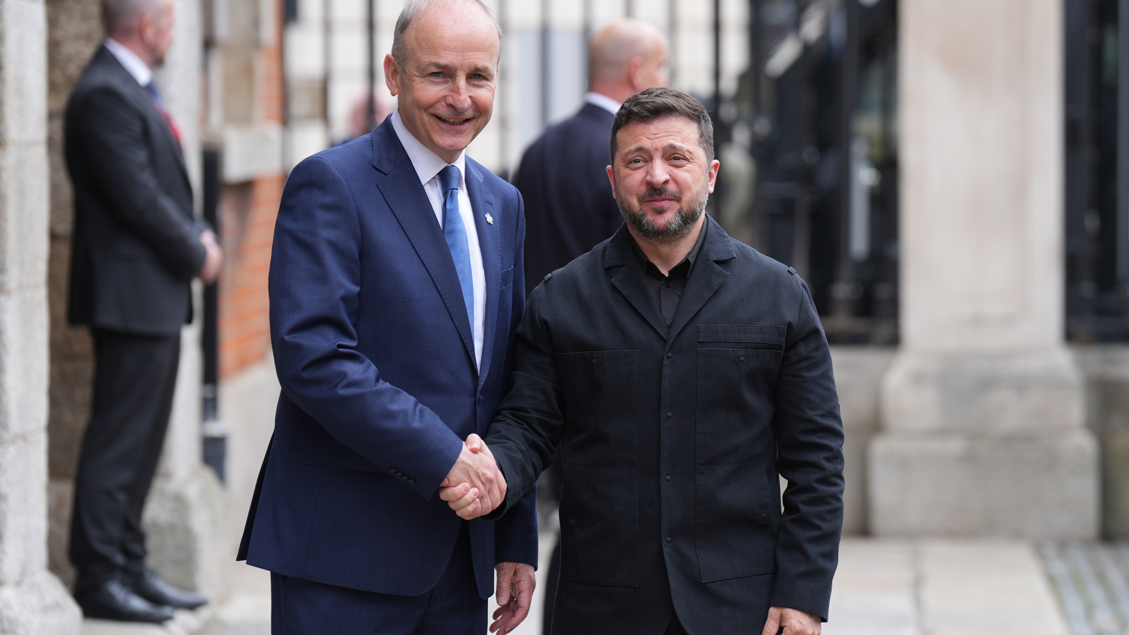 Taoiseach Micheál Martin to meet Volodymyr Zelensky as Ukrainian president battles political storm