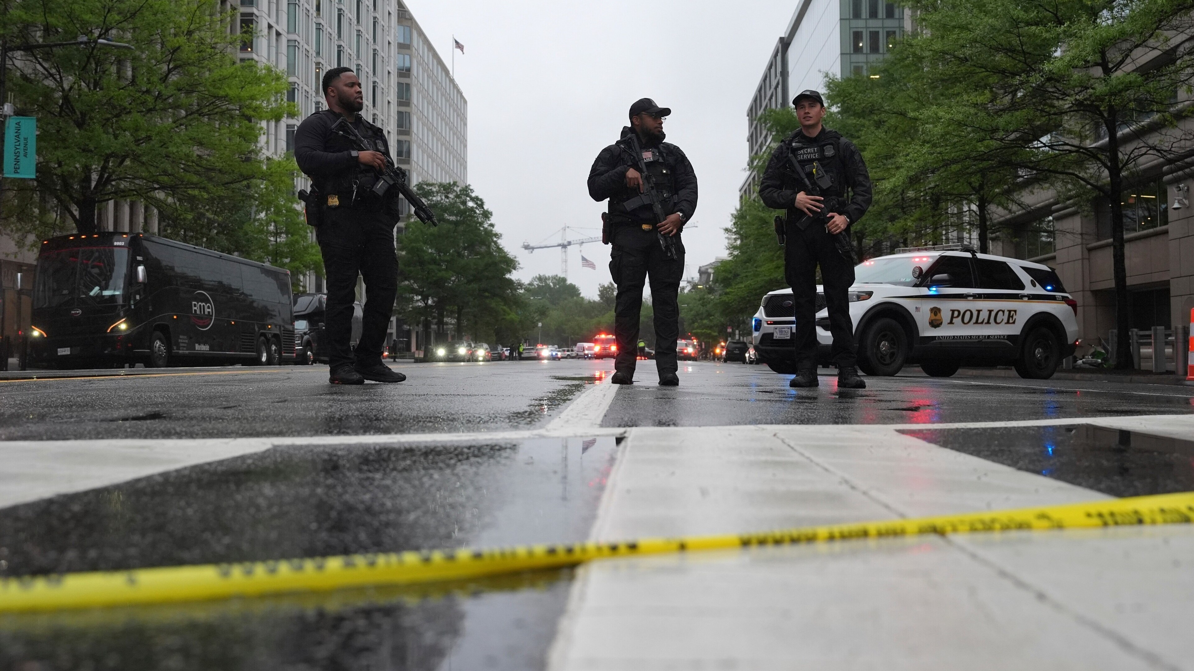 Suspect dies after trading gunfire with officers near White House with Trump inside
